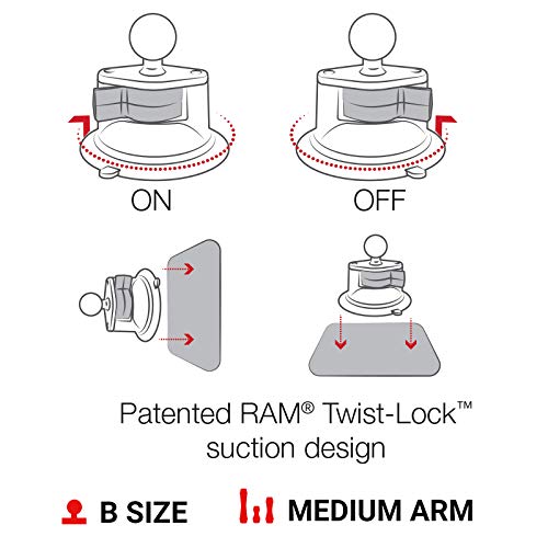 RAM Mounts RAM-B-166-UN8U X-Grip with RAM Twist-Lock Suction Cup Mount for 7\