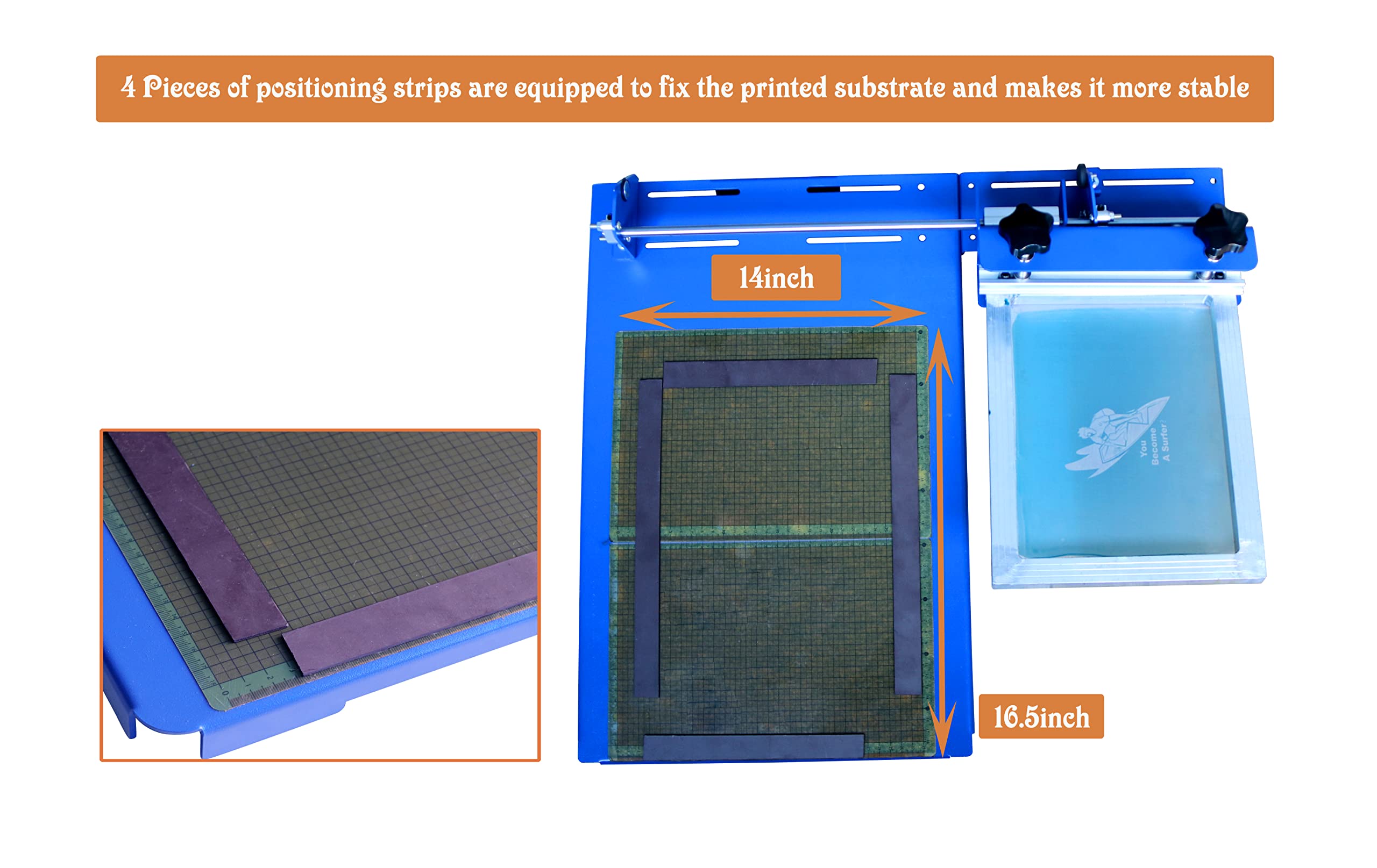 TECHTONGDA Single Color Screen Printing Machine - 14×16.5inch Sliding Screen Silk Screen Press for DIY T-Shirt Printing | Perfect for Home Businesses, Custom Apparel & Craft Projects