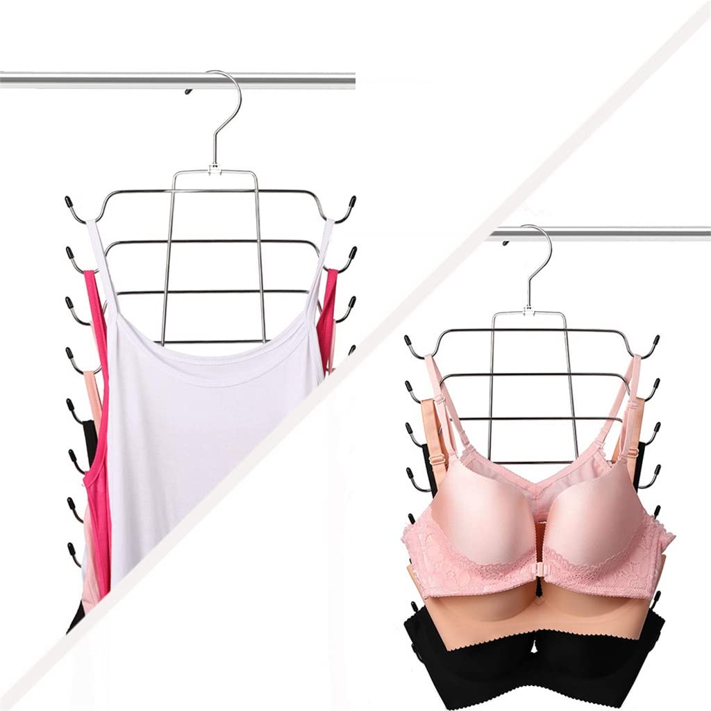 Rotating Clothes Hanger with 16 Hooks - Space Saving Foldable Garment Organizer, Anti-Slip Silver Coat Rack for Closet, Bedroom & Laundry Room Storage (One Size, Silver) - Perfect for Small Spaces, Dorm Rooms & Apartment Organization