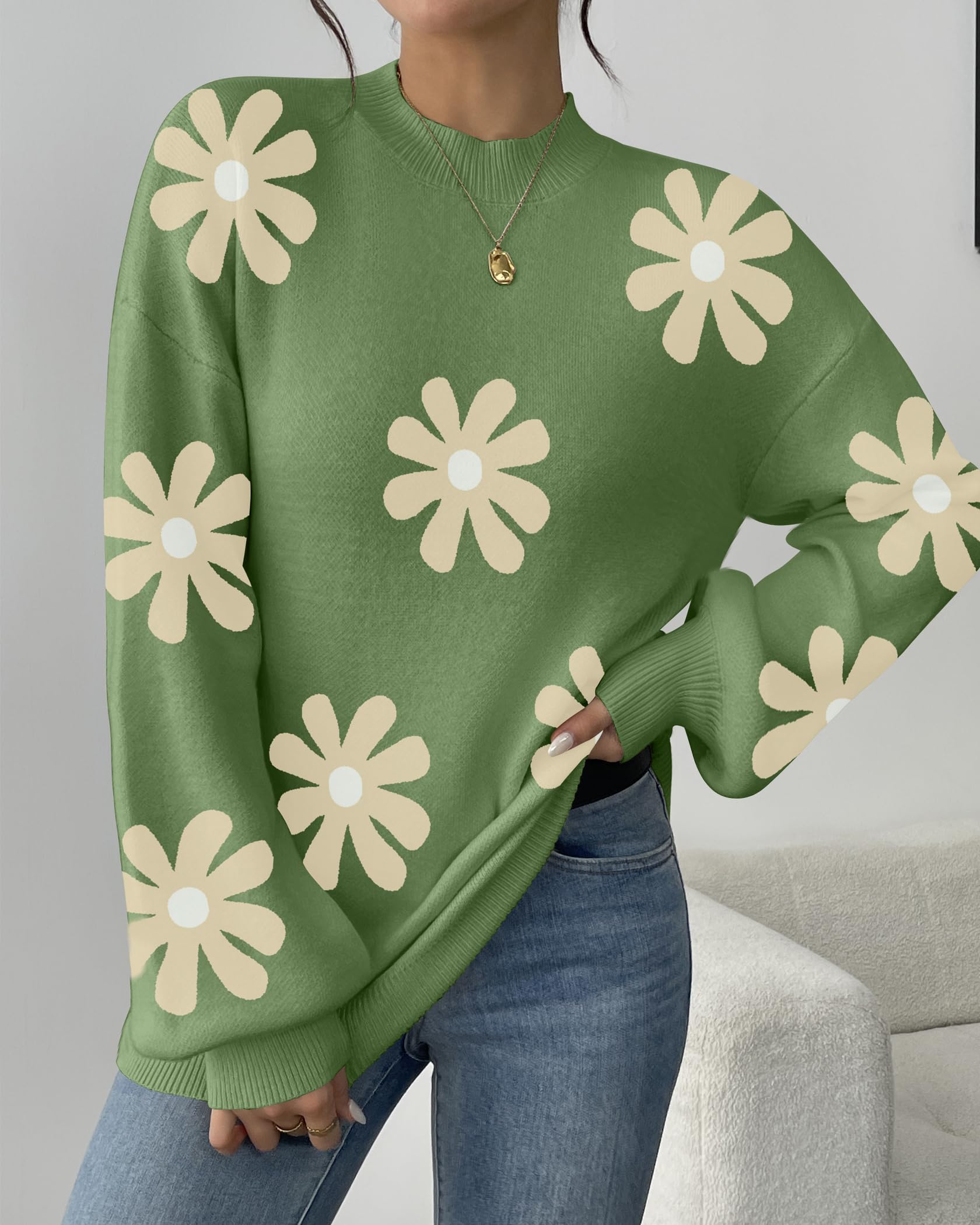 Zeagoo Women's 2025 Trendy Long Sleeve Turtleneck Pullover Sweater - Soft Lantern Knit Winter Top for Office, Dating & Casual Outfits | Fashionable Fall & Winter Clothing