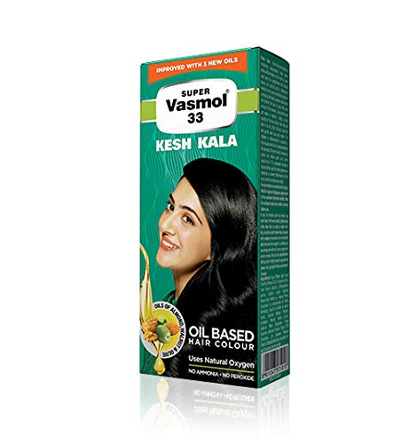 Super Vasmol 33 Kesh Kala Hair Oil 100ml (Pack of 4) - Natural Black Hair Dye & Growth Treatment for Men & Women - Perfect for Gray Coverage, Hair Regrowth & Scalp Care at Home