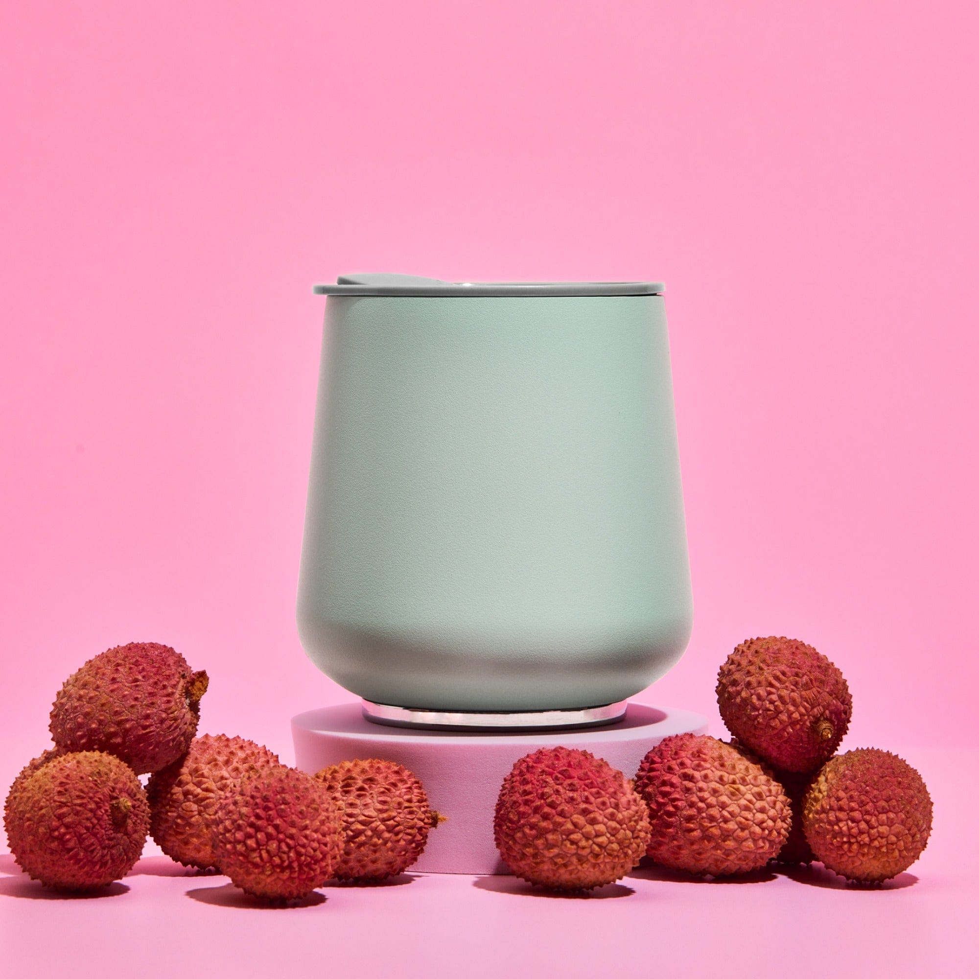 Fellow Ruby Wine Tumbler - 16oz Insulated Stainless Steel Cup with Lid, Mint Chip Color - Perfect for Red Wine, Cocktails & Outdoor Picnics