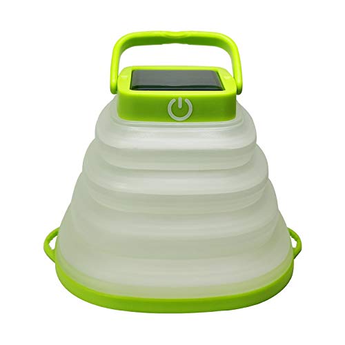 Solar Powered LED Camping Lantern - Portable Waterproof Hanging Light for Outdoor, Tent, Emergency & Street Use with USB/Solar Charging, Collapsible Design (1-Pack)