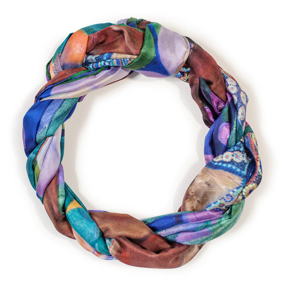 Elegant Mexico Long Silk Scarf - Soft & Lightweight Shawl for Women - Perfect for Travel, Parties & Formal Occasions