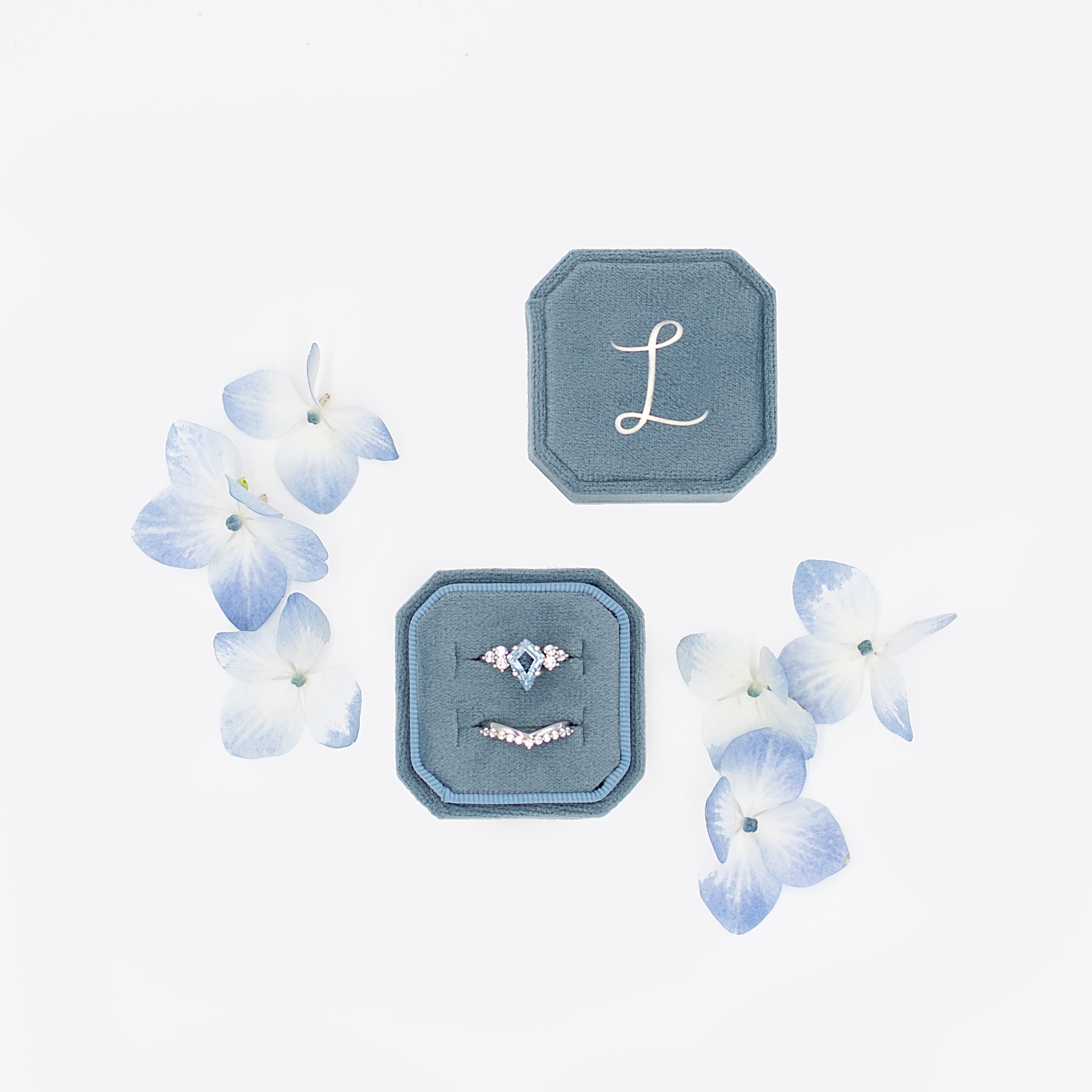 Skylar Aquamarine Ring Set - Sterling Silver Jewelry for Women, Elegant Birthstone Gift for March, Perfect for Weddings, Anniversaries & Special Occasions