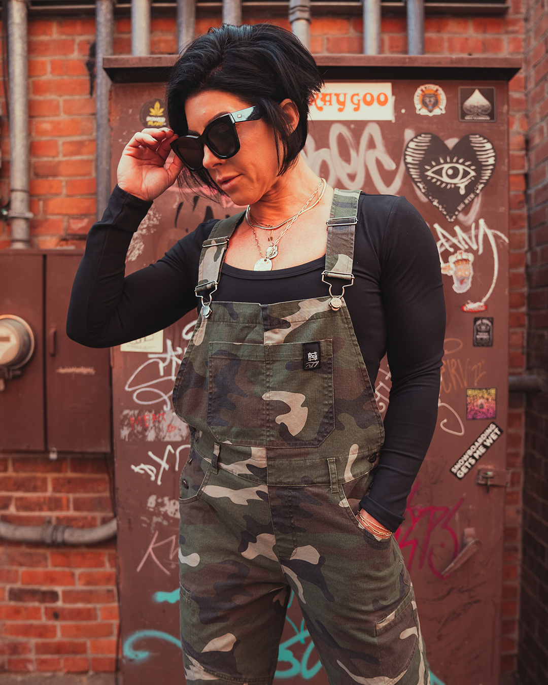 Women's Camo Forever Overalls - Durable & Stylish Denim Jumpsuit for Casual Wear, Outdoor Adventures & Work