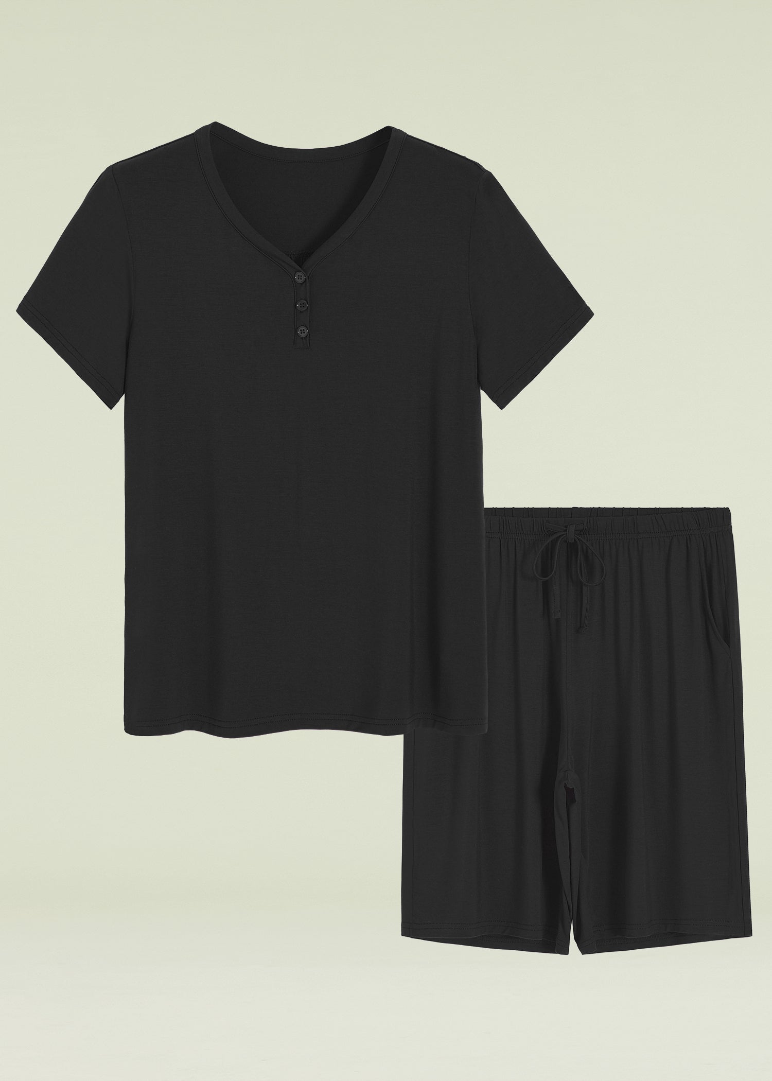 Women's Bamboo Viscose Bermuda Shorts Pajama Set - Soft & Breathable Sleepwear for Summer - Perfect for Lounging, Travel & Relaxing at Home