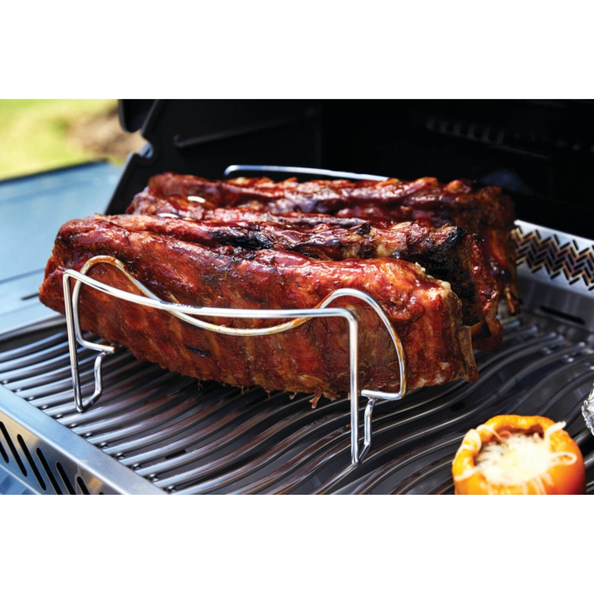 Napoleon 56019 3-in-1 Roasting Rack for Turkey, Chicken, and Ribs - Heavy Duty Stainless Steel Oven Rack for Baking, Grilling, and Roasting - Perfect for Thanksgiving, Christmas, and Family Gatherings