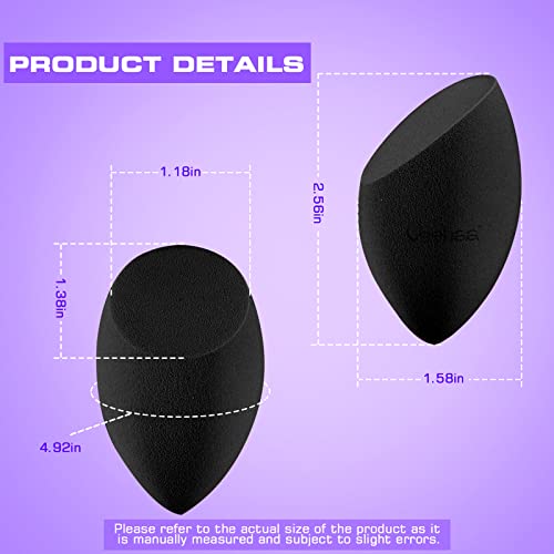 4PCS Latex-Free Makeup Sponge Set - Egg Shaped Beauty Blender for Foundation, Concealer & All Face Areas - Perfect for Professional Makeup & Travel