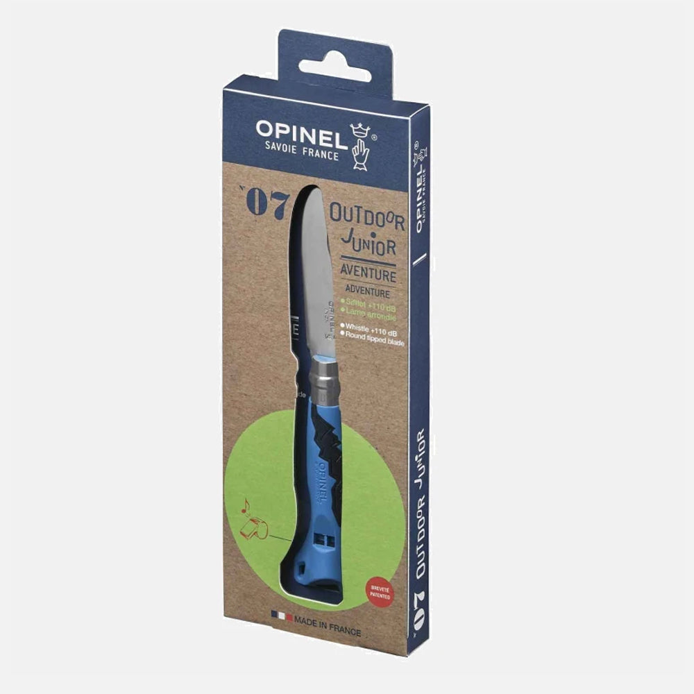 Opinel No.07 Outdoor Junior Pocket Knife - Compact Folding Knife for Camping, Hiking & Everyday Carry (EDC) - Perfect Gift for Kids & Beginners