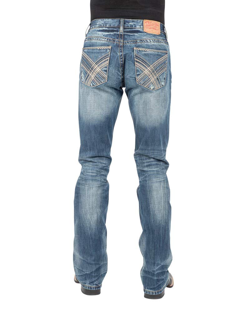 Stetson Men's 1014 Rocker Fit Bootcut Jeans - Classic Denim Pants for Cowboy Style | Perfect for Rodeo, Western Wear & Casual Outfits