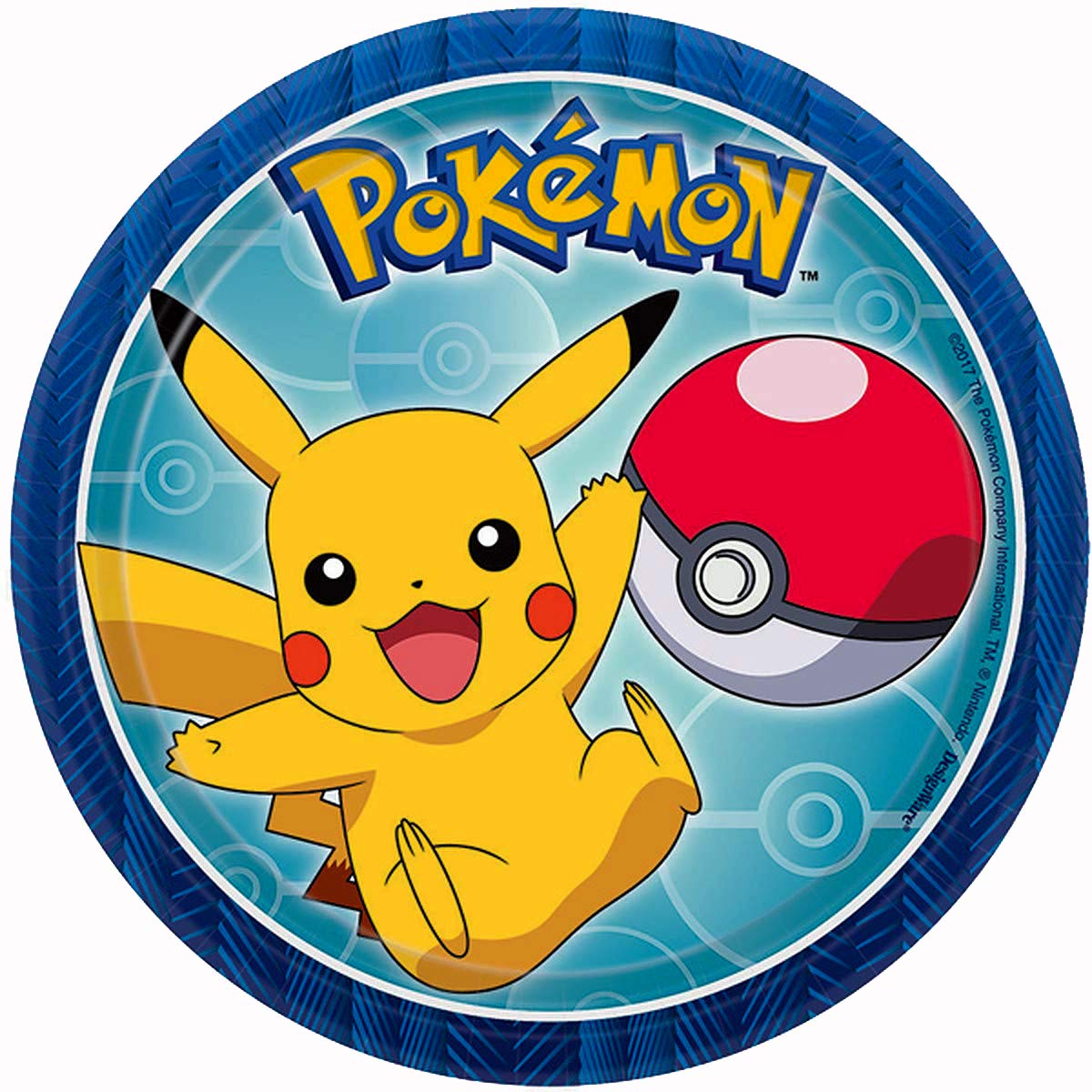 **Vibrant Multicolor Pokemon Round Plates 7 Inch - 6 Packs of 8 Durable Party Plates for Kids Birthday, Themed Parties & Celebrations - Perfect for Pokemon Fans, Birthday Decorations & Fun Gatherings**