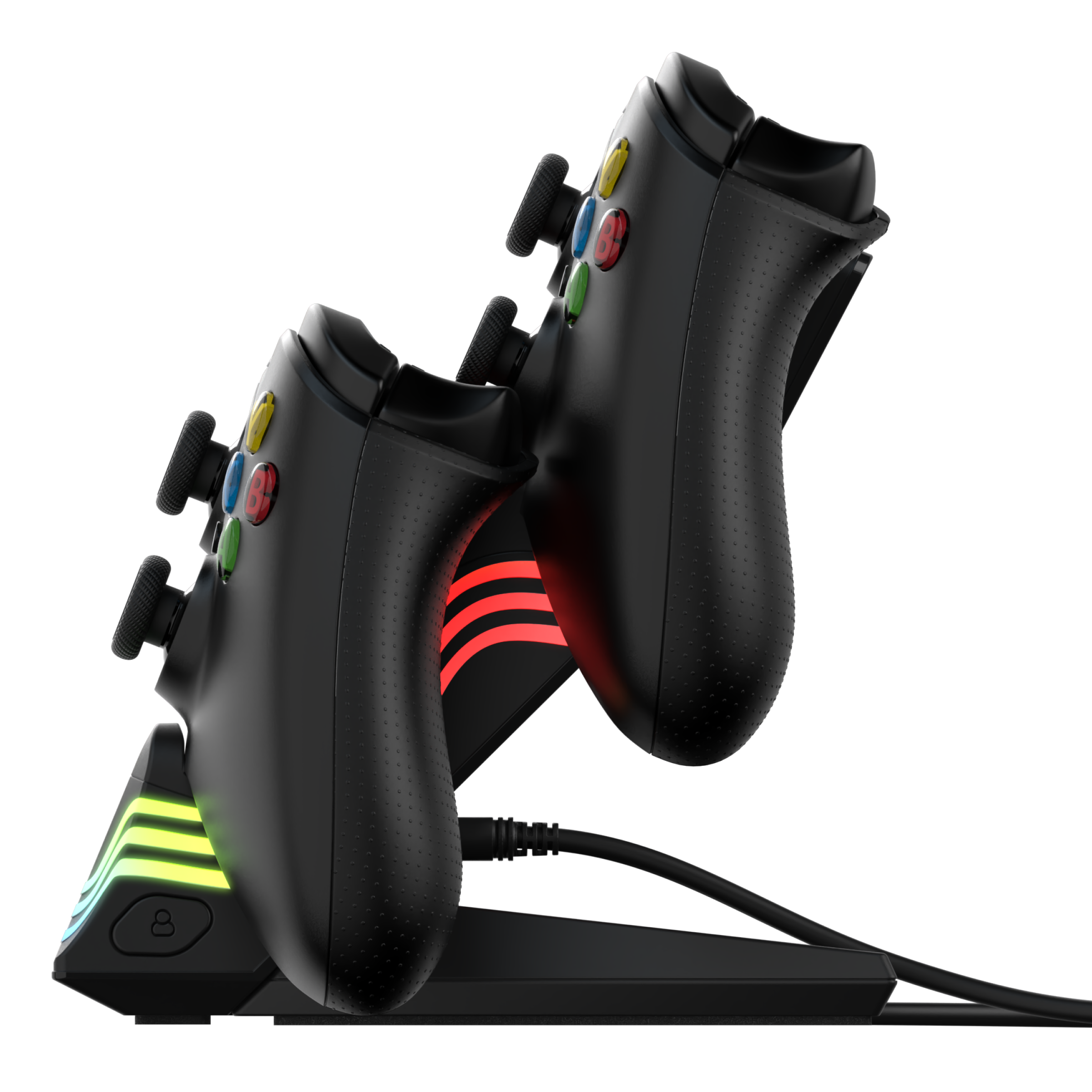 Xbox Series X|S Black Afterglow Wave Dual Charger - Fast Charging Dock for Controllers | Gaming Accessories for Xbox Series X & S | Perfect for Multiplayer Gaming Sessions