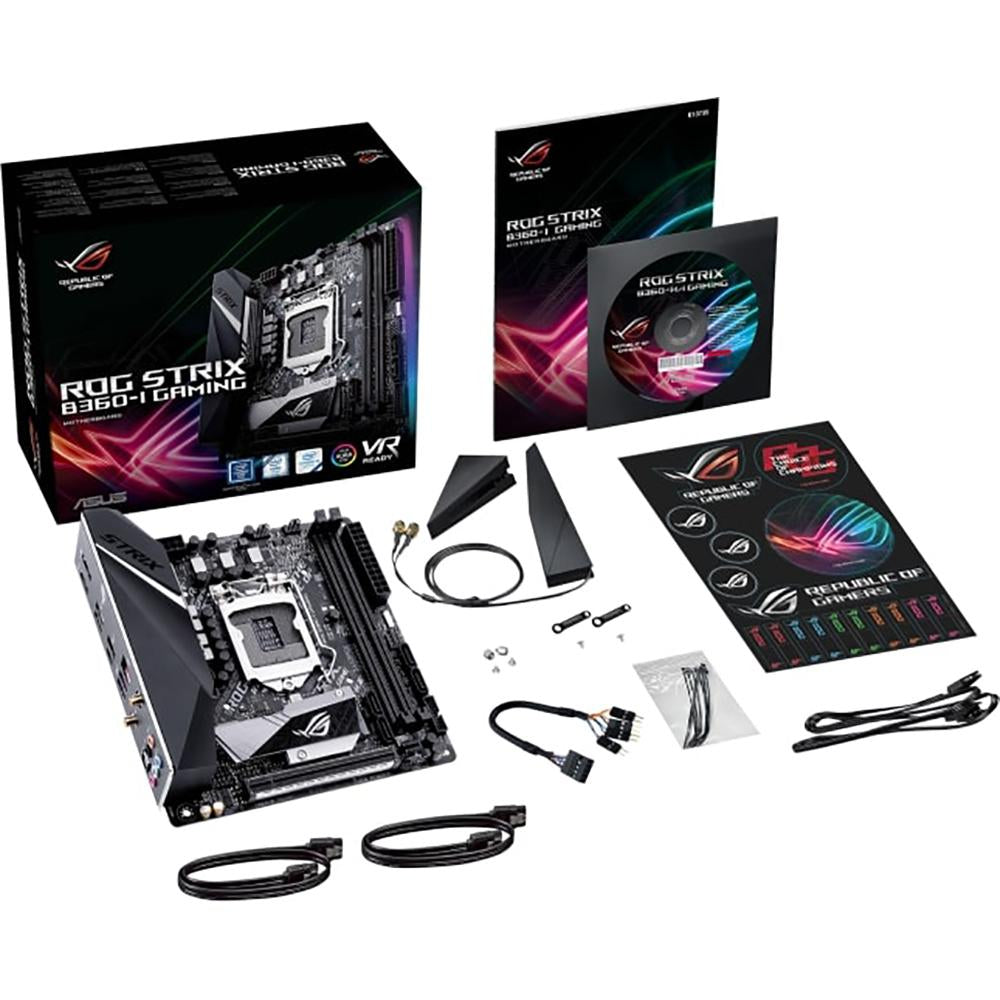 ASUS ROG STRIX B360-I Gaming Motherboard - LGA1151 Socket, Intel B360 Chipset, Mini-ITX Form Factor for Compact Gaming PC Builds | Perfect for eSports, Streaming & VR Gaming Setups