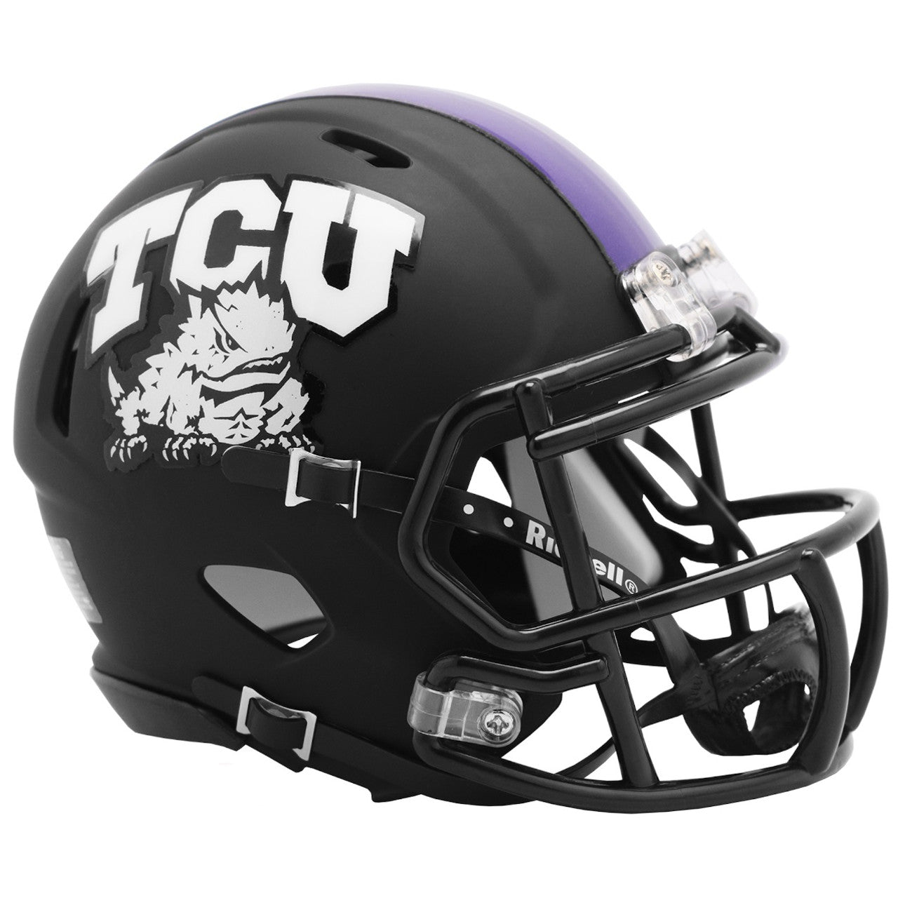 TCU Horned Frogs Matte Black Speed Replica Football Helmet - Authentic College Team Collectible for Fans & Sports Enthusiasts | Perfect for Game Day, Man Cave Decor, and TCU Memorabilia Collection
