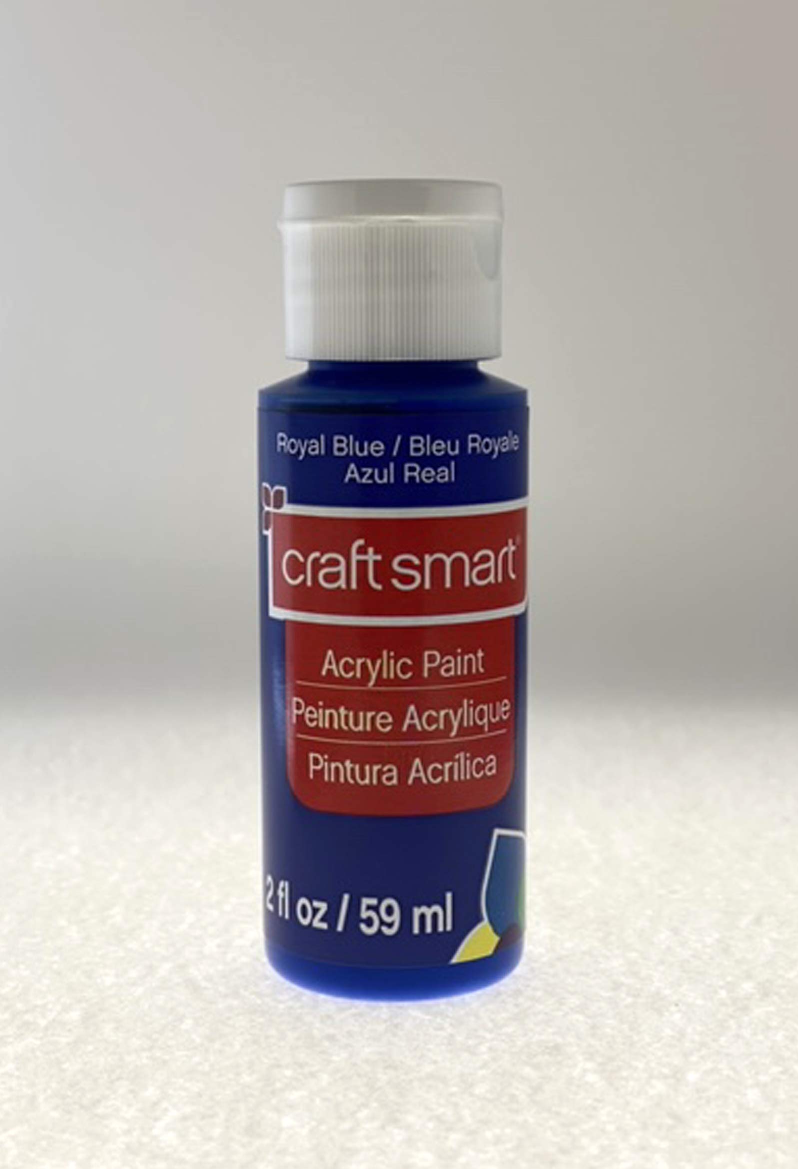 Craft Smart Acrylic Paint Set - 2 Fl.oz (59ml) Bottle - 50+ Vibrant Colors Including Royal Blue - Perfect for Canvas Painting, DIY Crafts & Home Decor Projects