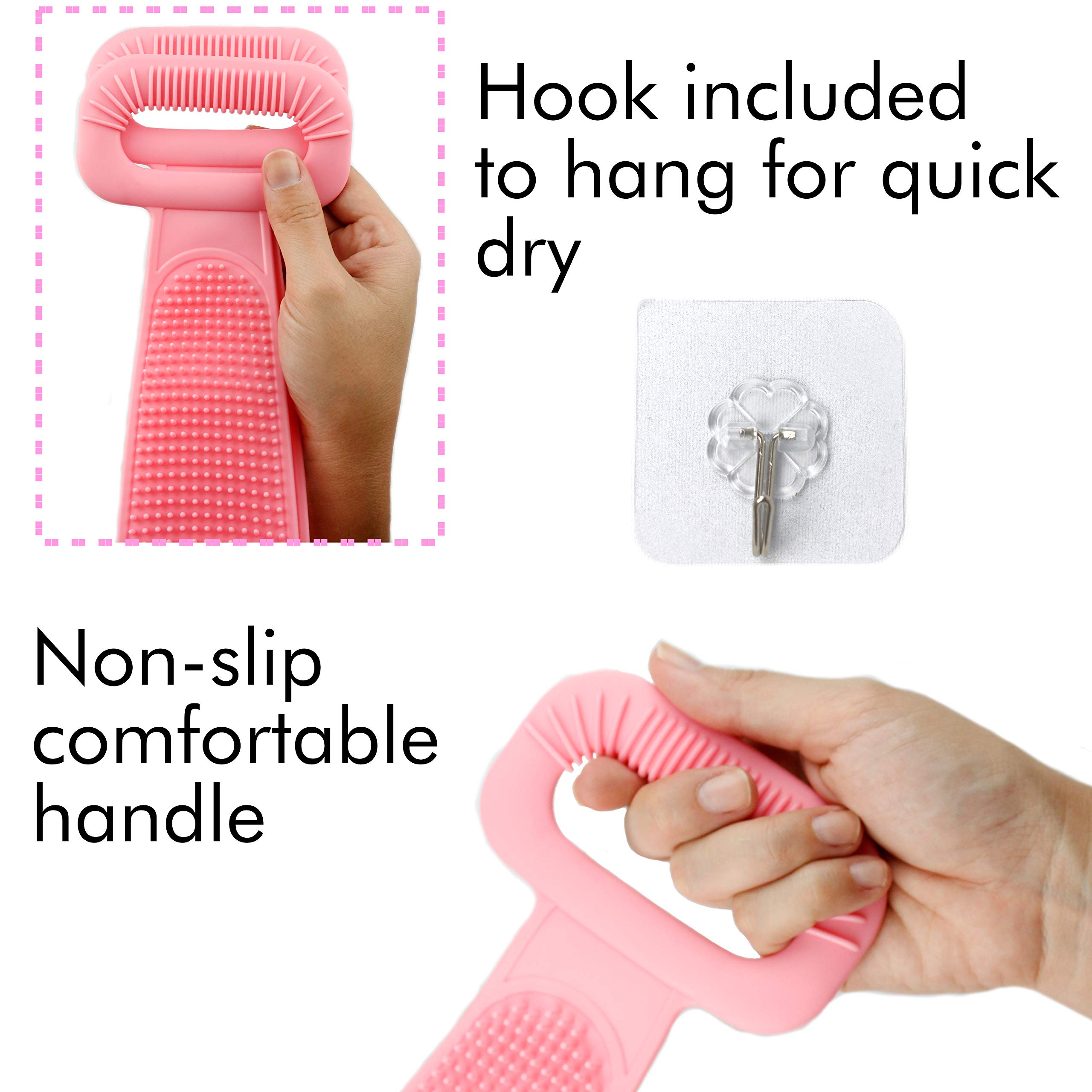Chafful Silicone Back Shower Scrubber - Exfoliating & Massage Belt Brush for Men & Women - Perfect for Deep Cleaning, Relaxation & Skin Care in Bath or Shower