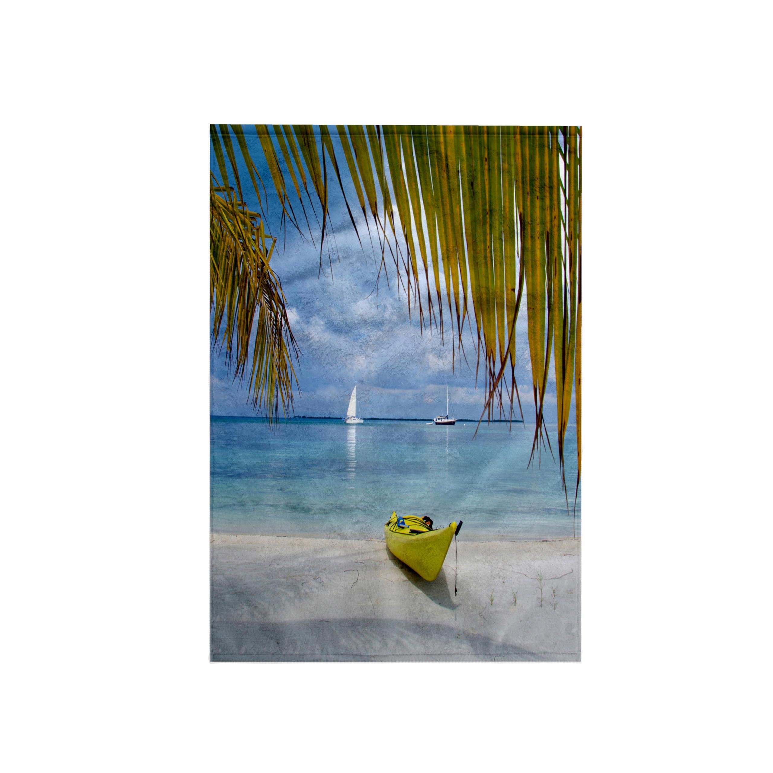 3D Rose Belize Caribbean Sea Kayak on The Beach of Southwater Cay Multicolor Towel 15x22 Inches - Perfect for Beach, Pool, Picnics & Outdoor Adventures