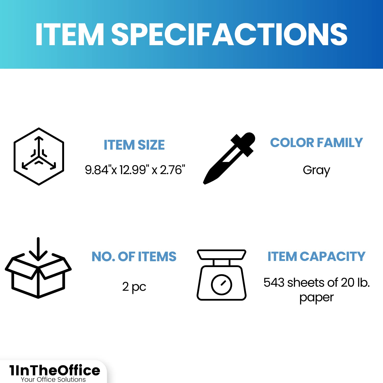 1InTheOffice Desk Tray & Letter Organizer - Stackable Side Load Silver Mesh File Holder (2 Pack) - Perfect for Home Office, School, or Workspace Organization