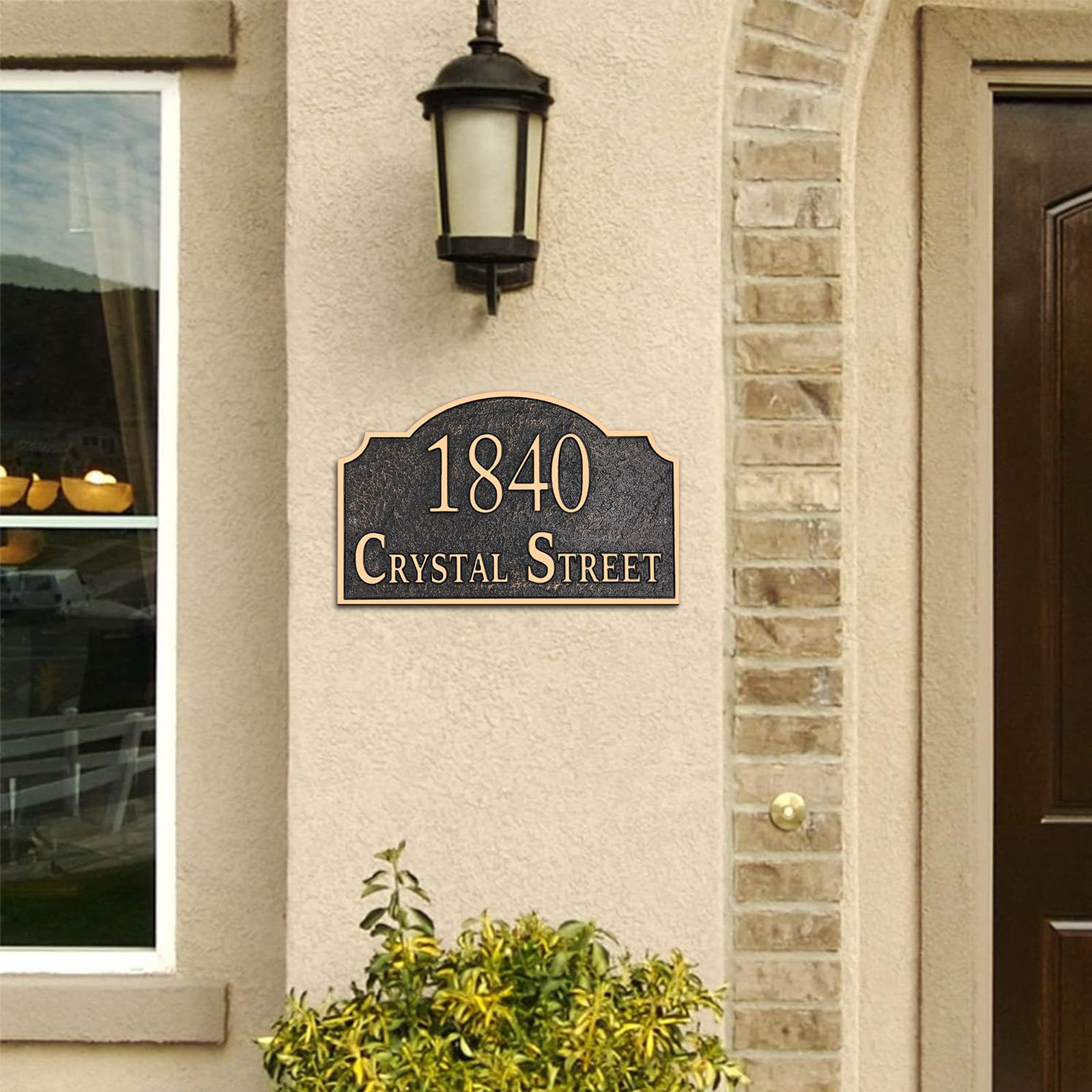 Personalized Metal Address Plaque - 10
