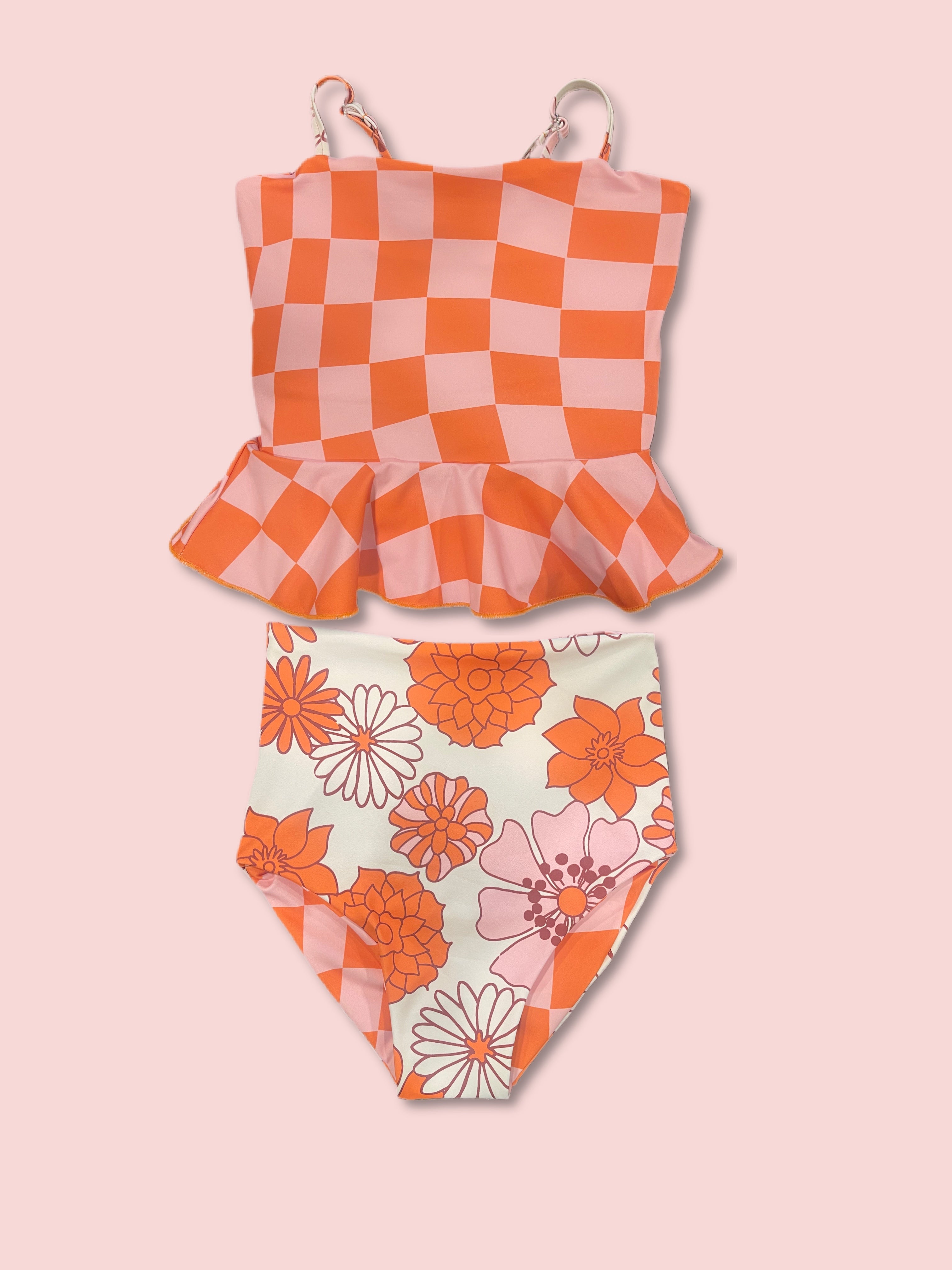 Brighton Reversible Tankini for Little Girls - $38 - Perfect for Beach, Pool & Summer Play