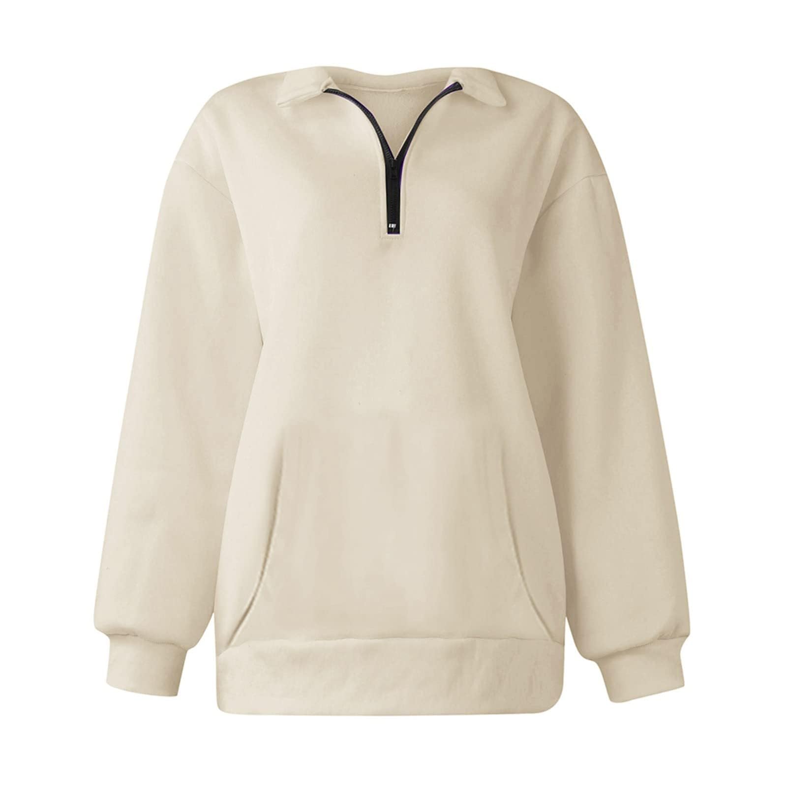 VREWARE Women's Oversized Half Zip Sweatshirt Hoodie - Quarter Zip Pullover Fleece Top for Fall & Winter 2024 - Cozy Casual Outfit for Work, Travel and Everyday Wear