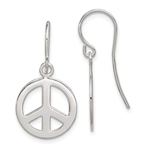 925 Sterling Silver Peace Sign Dangle Earrings for Women - Hypoallergenic Fashion Jewelry Gift for Hippie, Boho & Festival Outfits - Perfect for Concerts, Parties & Everyday Wear