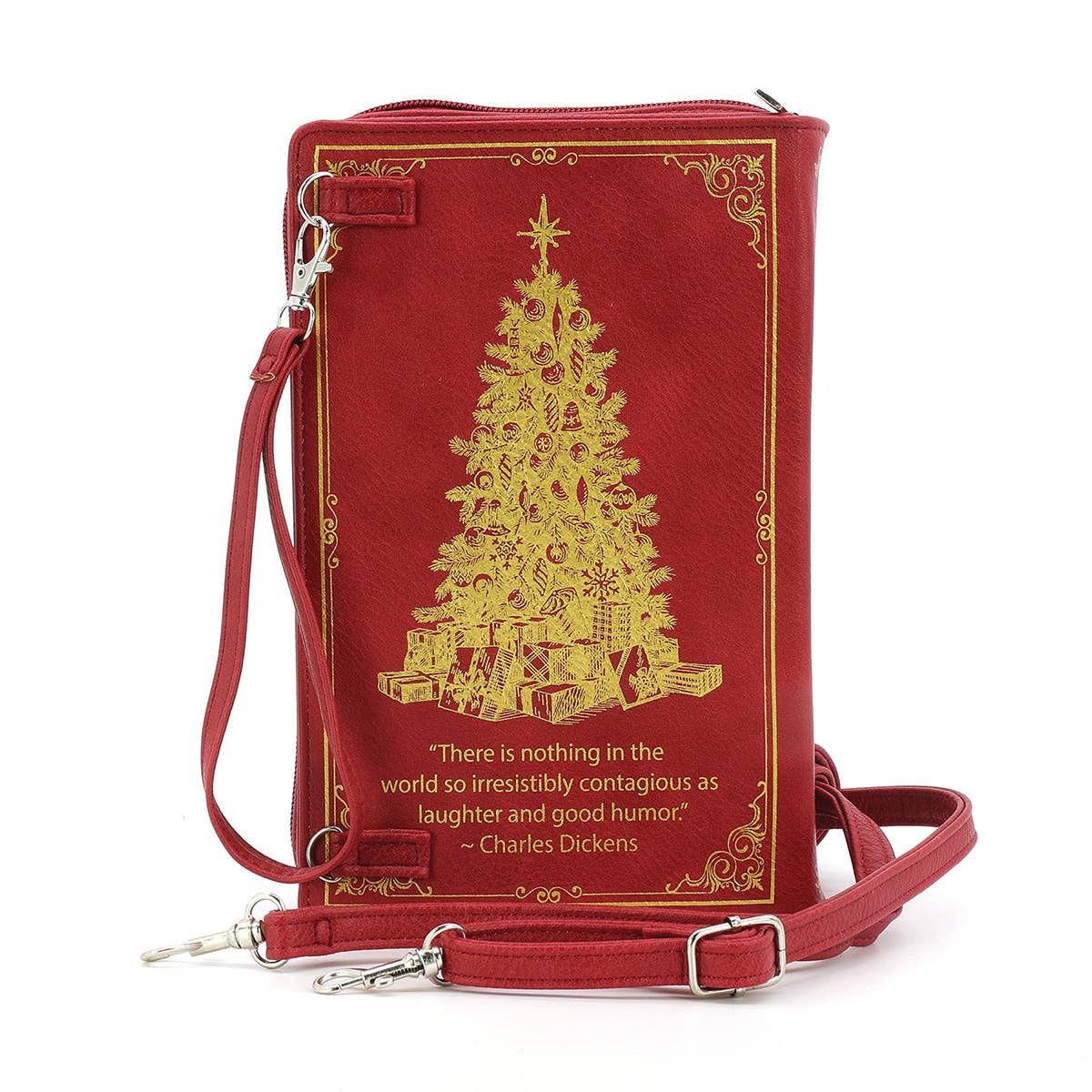 A Christmas Carol Book Clutch Bag - Classic Holiday Novel Inspired Handbag for Women, Perfect for Christmas Parties & Gift Giving