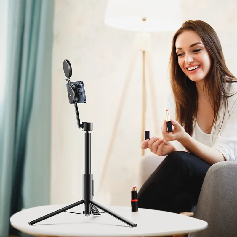 Ulanzi MG 002 Magnetic Phone Selfie Stick Tripod with Max M001B - Portable Travel Tripod for iPhone & Android, Perfect for Vlogging, Live Streaming & Outdoor Photography