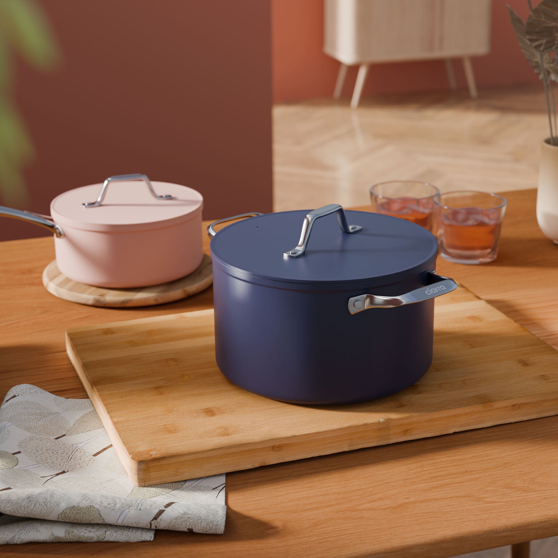 Ciarra Beyond 6.2QT Camping Dutch Oven - Non-Toxic Aluminum Cookware for Outdoor Cooking, Baking & Stewing - Perfect for Camping, Backpacking & Picnics