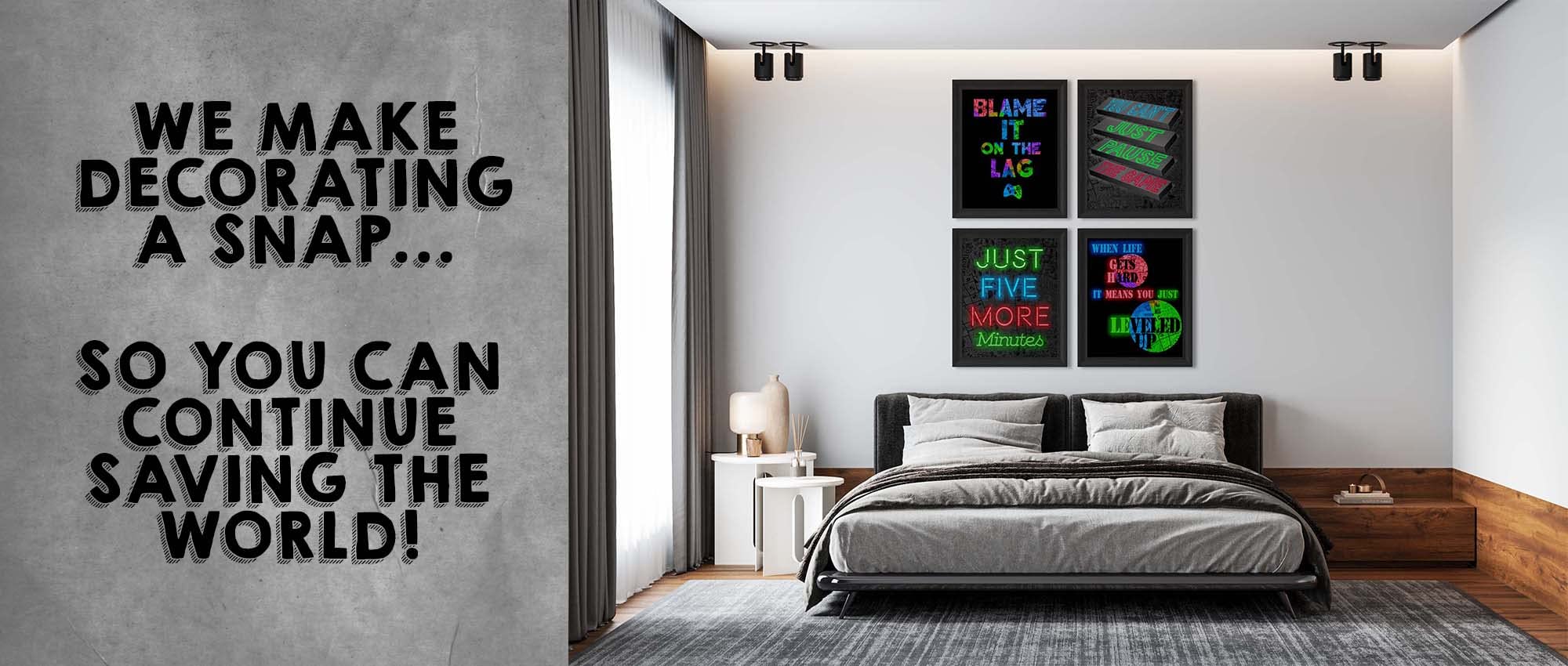 RGB Retro Video Game Wall Art Set of 4 - 8x10 Inch Gaming Posters with Funny Quotes - Perfect for Teen Boys Bedroom & Game Room Decor - USA Made - Great Gift for Gamers & Birthday Presents - Enhance Your Gaming Setup & Man Cave Decor