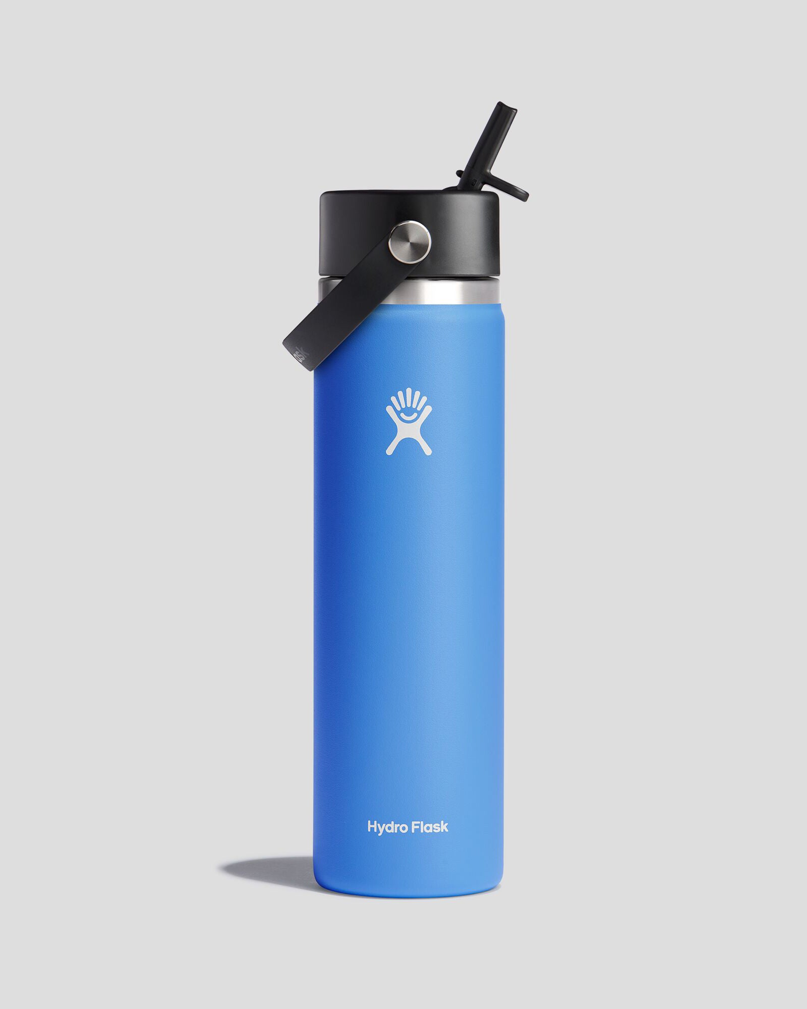Hydro Flask Wide Mouth Straw Lid Water Bottle - 24oz (710ml) Insulated Stainless Steel Vacuum Flask for Hot & Cold Drinks - Perfect for Hiking, Gym, Travel & Outdoor Adventures