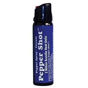 4oz Pepper Shot Pepper Spray Stream - Self Defense Spray for Women & Men, Compact & Powerful Protection for Jogging, Hiking, and Outdoor Safety