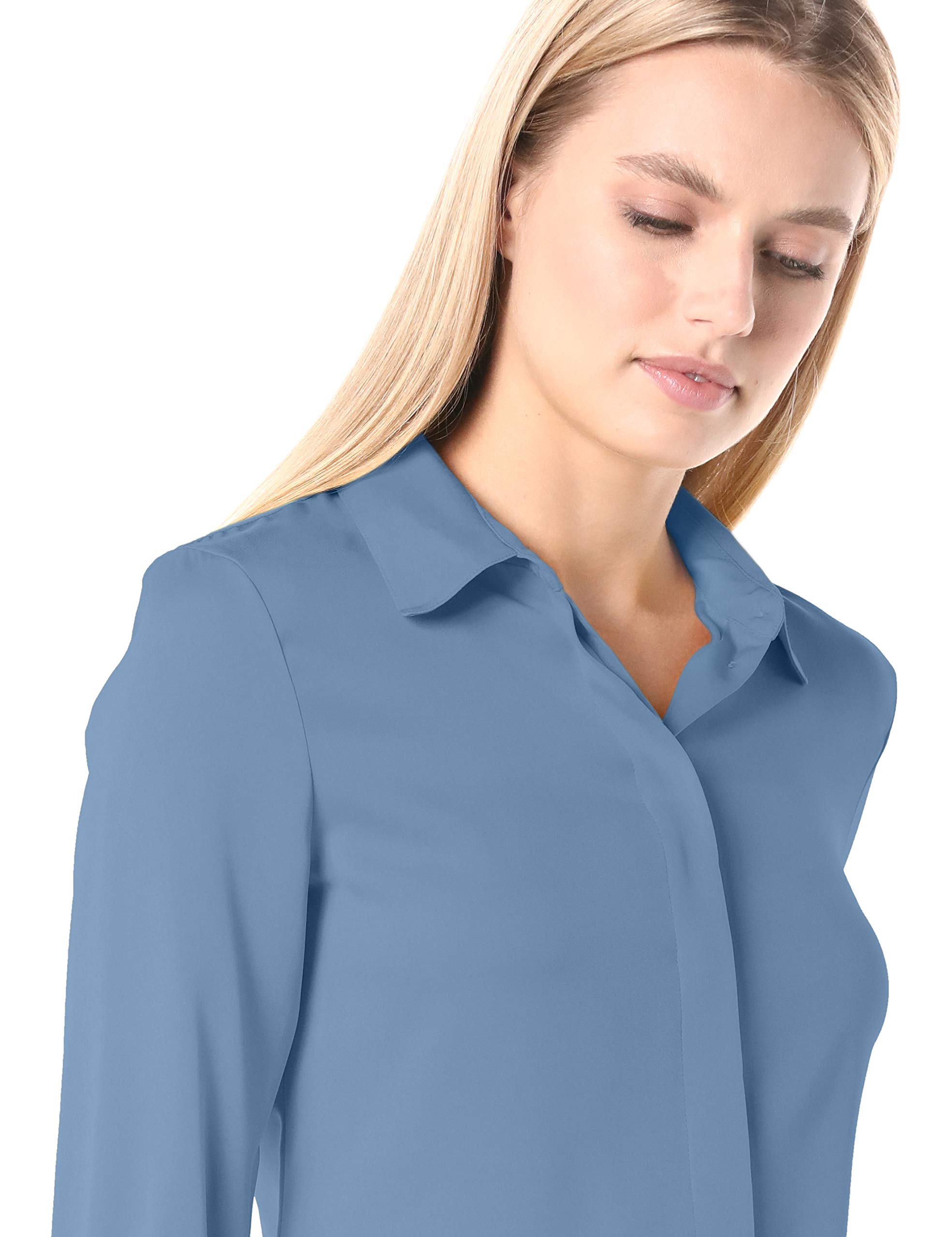 Theory Women's Classic Fitted Button-Down Shirt | Slim Fit Office Blouse | Professional Workwear & Business Casual Attire for Women