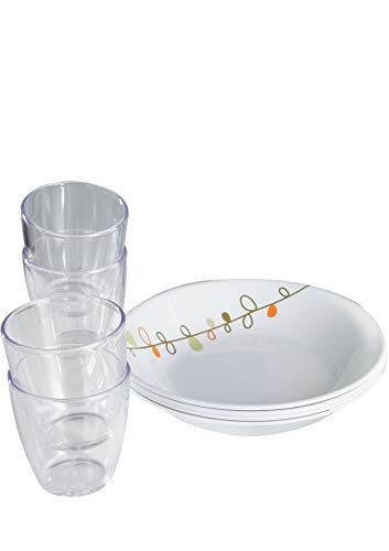 36-Piece Melamine Dinnerware Set - Durable & Lightweight Camping Dishes for Outdoor Picnics, BBQs, and Family Gatherings