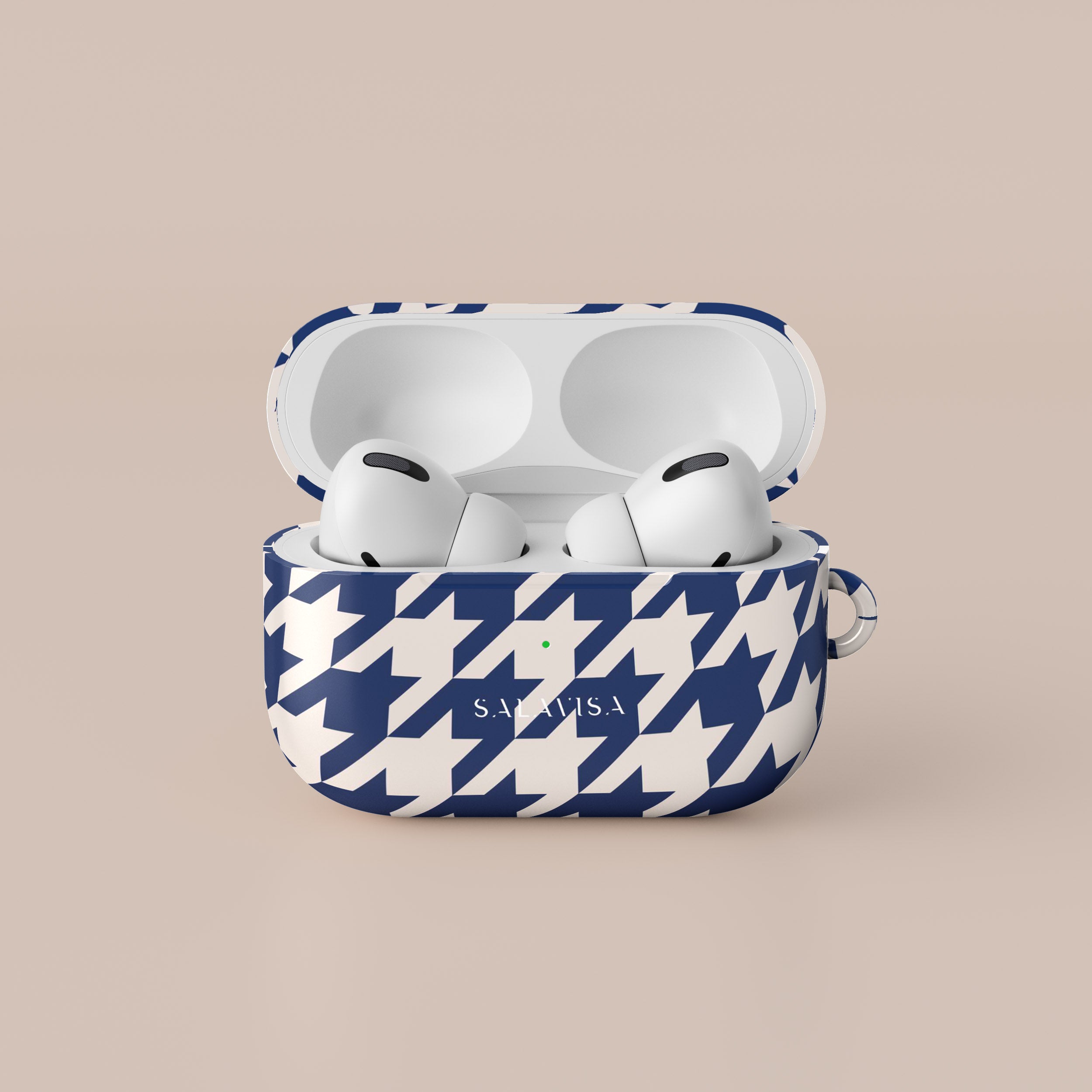 Blue Houndstooth Pattern AirPods Pro Case - Stylish Protective Cover for Apple AirPods 1/2/3 Gen - Perfect for Work, Travel & Daily Use