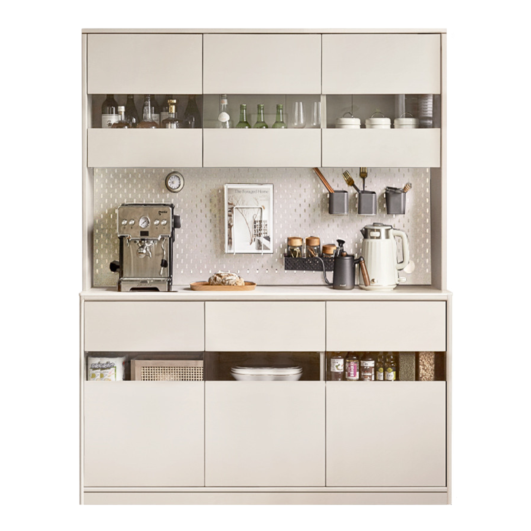 out of stock 59.1x14.9x78.7 inch / 150x38x200сm / Warm white color / sideboard (38cm deep) + shelf