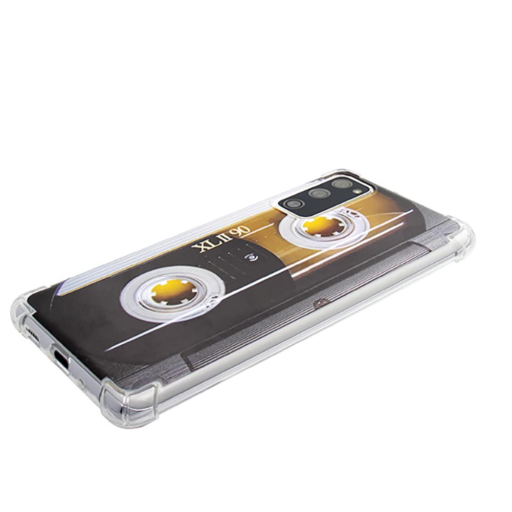 Samsung Galaxy S20 FE Case 5G - Shockproof Cassette Tape Design Protective Cover for Samsung Galaxy S20 FE 6.2 Inch | Trendy Retro Style, Durable Bumper Case - Perfect for Music Lovers & Daily Protection