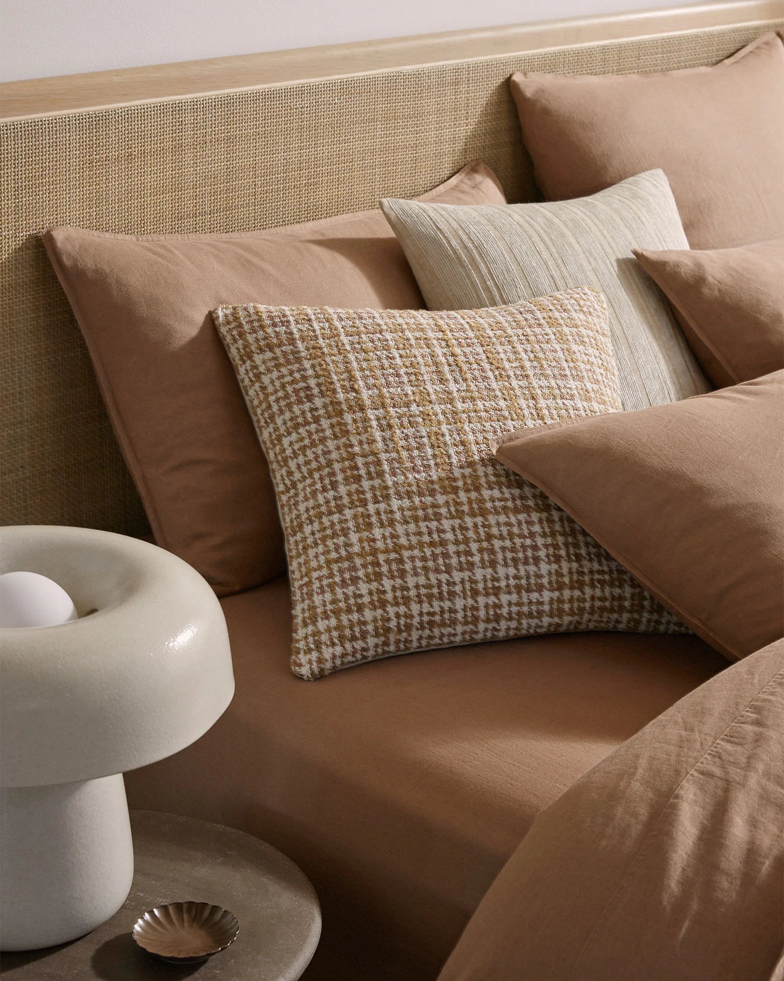 Tripoli Cushion Terra - Premium Decorative Throw Pillow for Sofa, Bed & Home Decor | Soft & Stylish Accent Pillow for Living Room, Bedroom & Outdoor Use