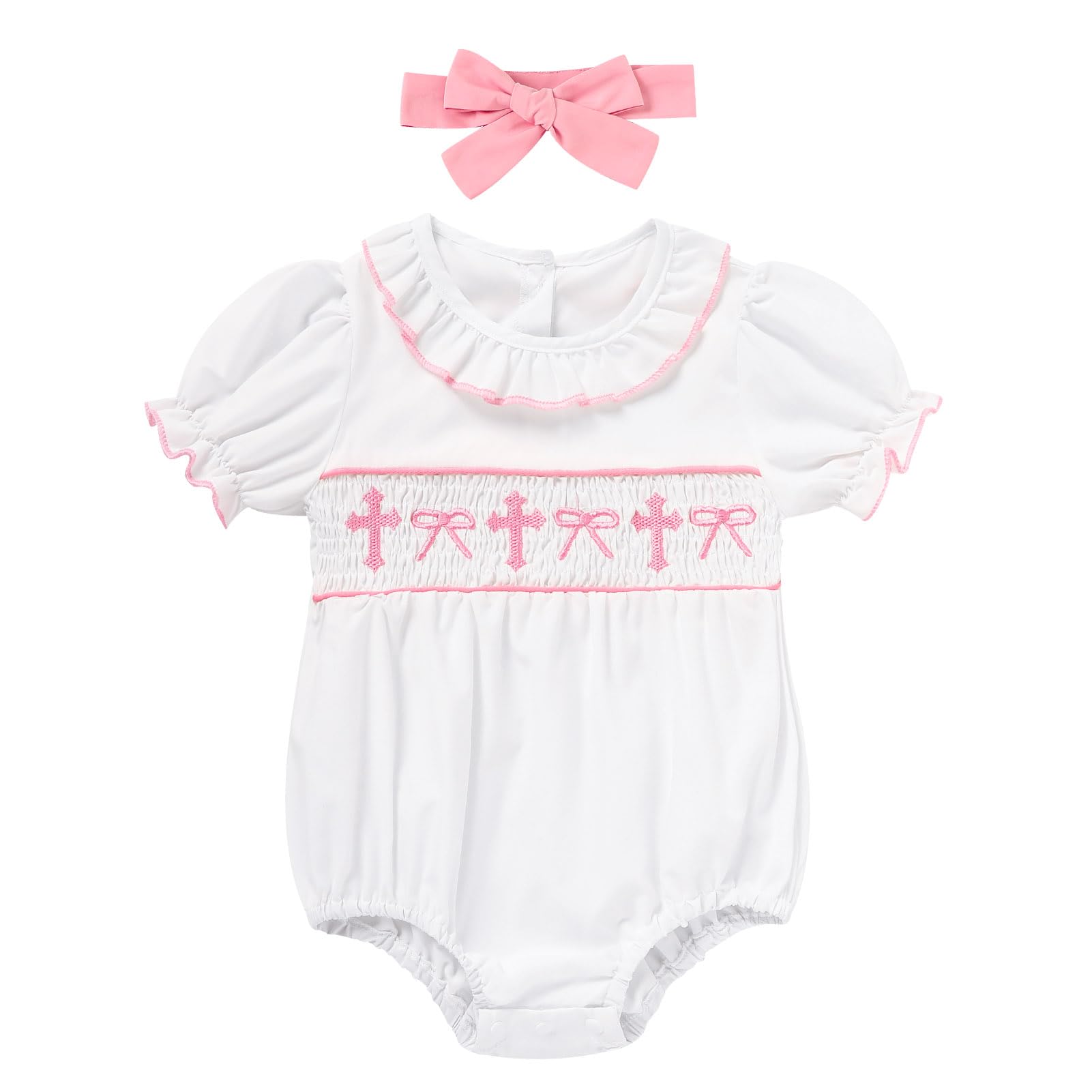 GRNSHTS Baby Girl Romper - Newborn Clothes Bodysuit Jumpsuit Outfit 0-18 Months | Soft Cotton Infant Onesie for Playtime, Photo Shoots & Daily Wear