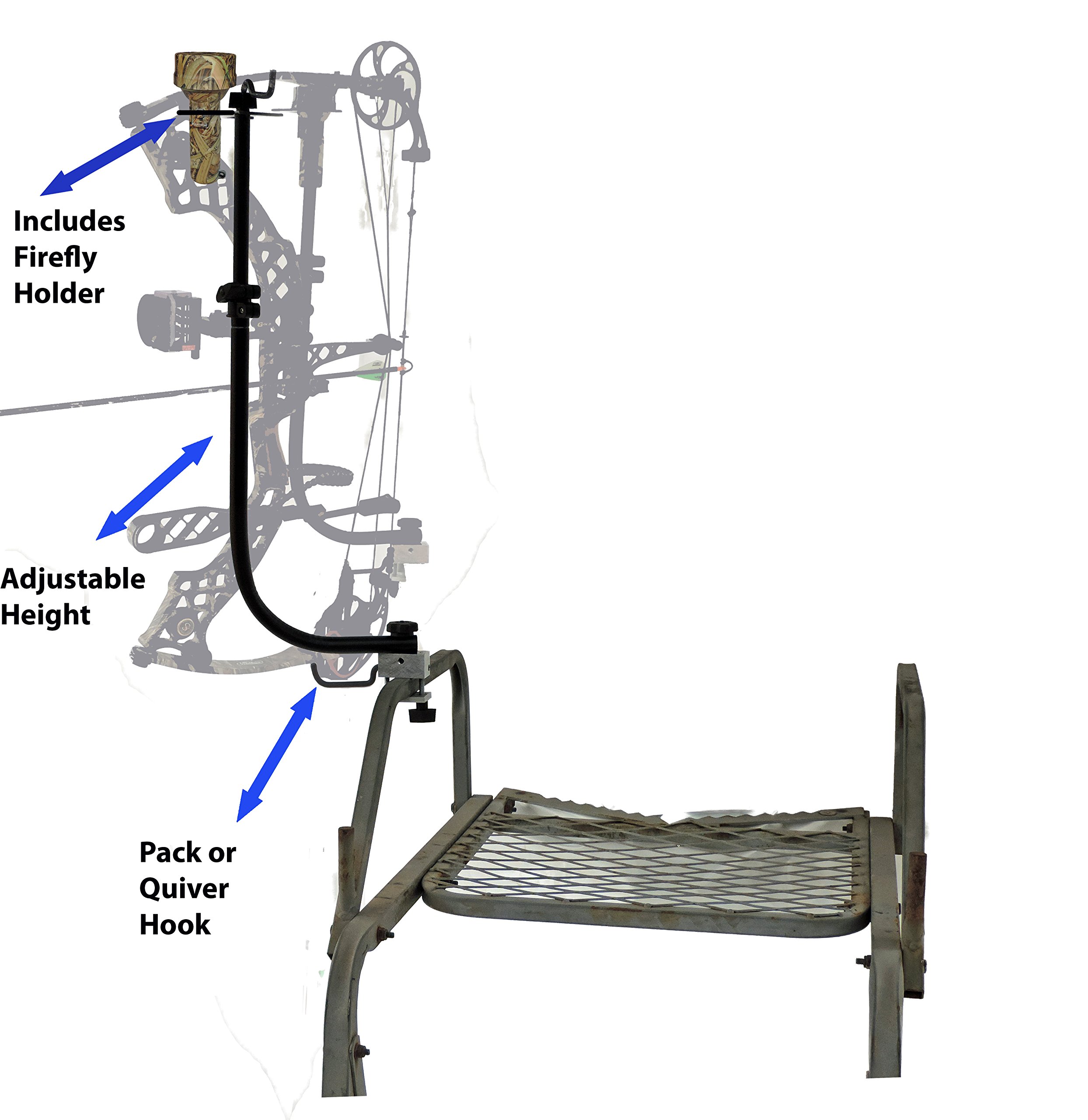 Universal Tree Stand Bow and Accessory Holder for Hunting Gear - Perfect for Archery Equipment Storage in Tree Stands, Hunting Blinds, and Outdoor Adventures
