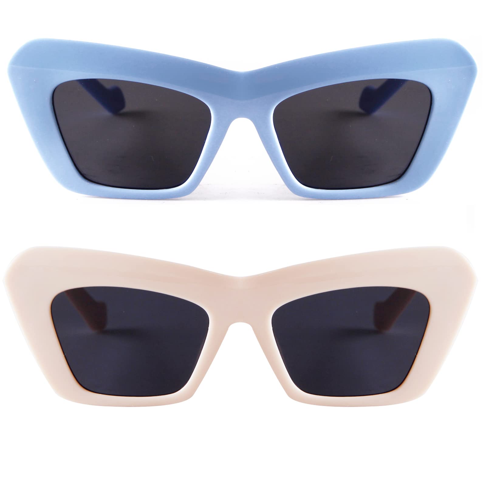 SDINM Cat Eye Sunglasses for Women - Retro Trendy Cateye Sun Glasses UV Protection - Perfect for Driving, Beach & Fashion Outfits