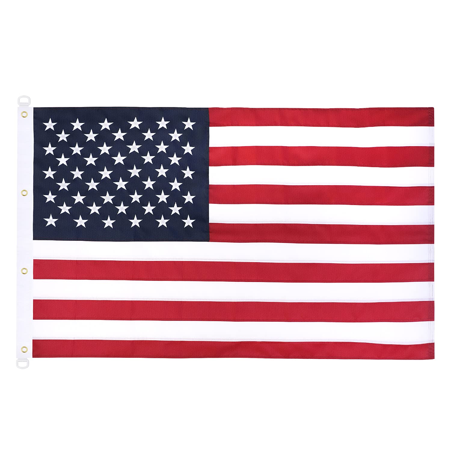 8x12 Ft American Flag - Heavy Duty 210D Polyester US Flag with Embroidered Stars & Sewn Stripes - All Weather Outdoor USA Flag with Brass Grommets - Perfect for Backyards, Parades, Schools, and Patriotic Events