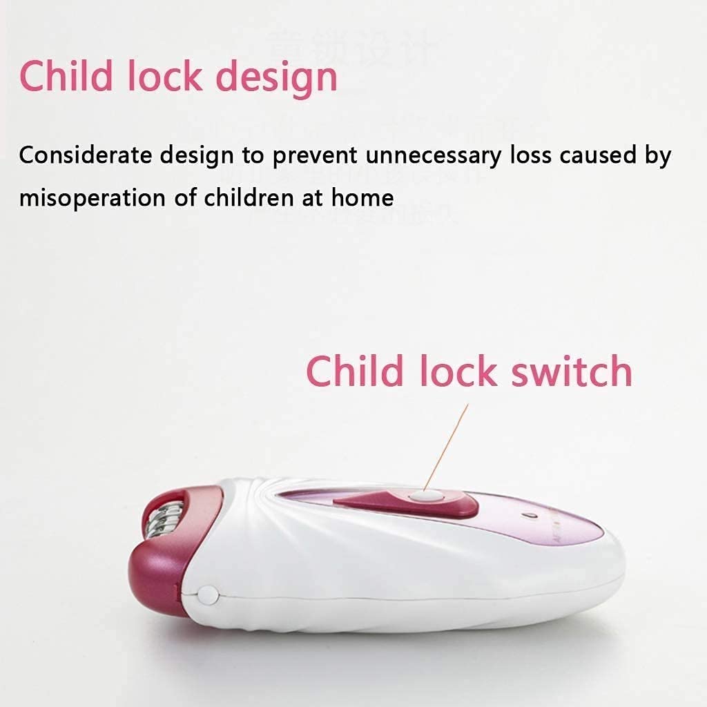 Rechargeable Electric Epilator for Women - Cordless Hair Removal Shaver for Body & Face, Low Noise & Safe Design | Perfect for Smooth Skin at Home or Travel