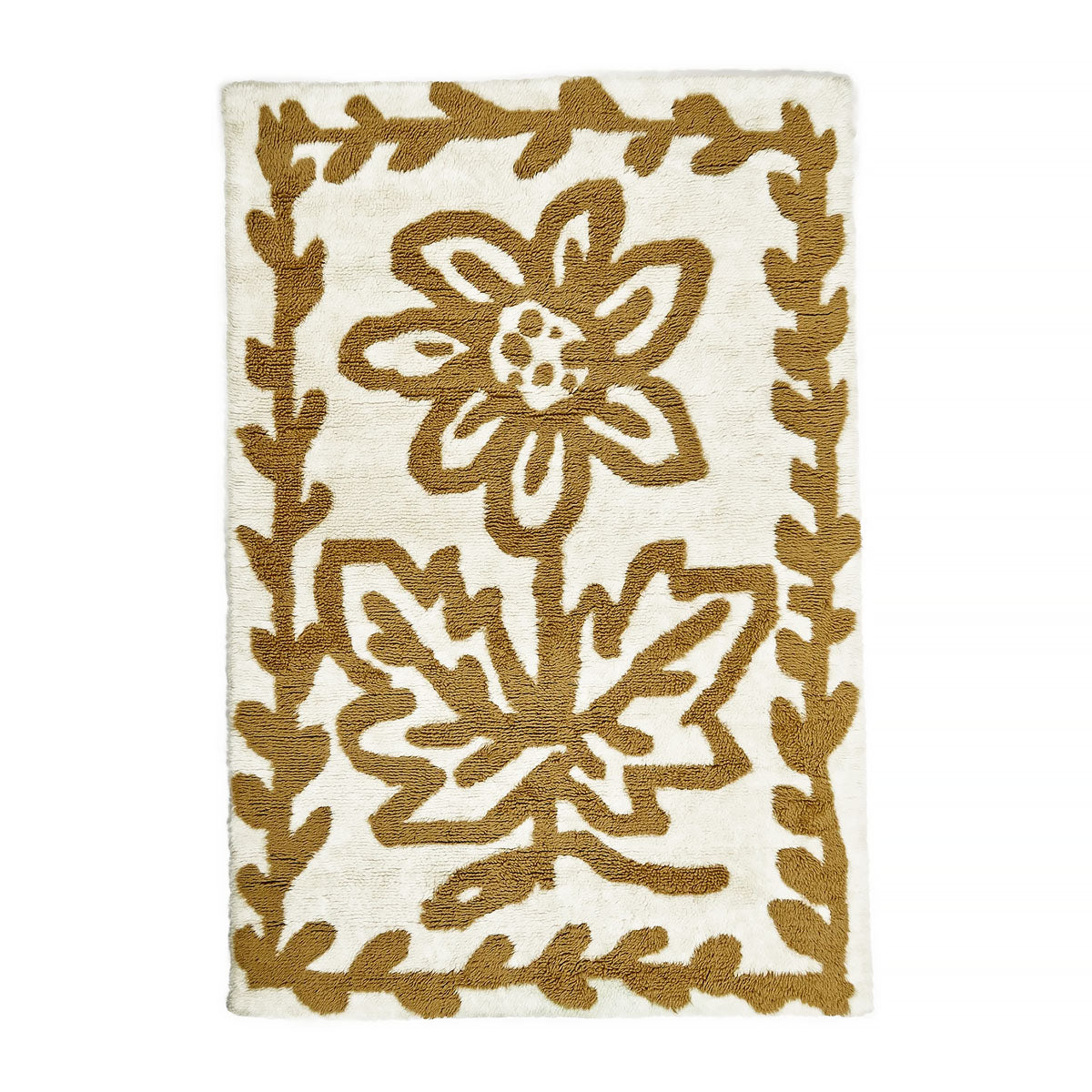 Bonnie Neil Daisy Rug - Soft Floral Area Rug for Living Room, Bedroom, Nursery - Non-Slip Washable Boho Home Decor