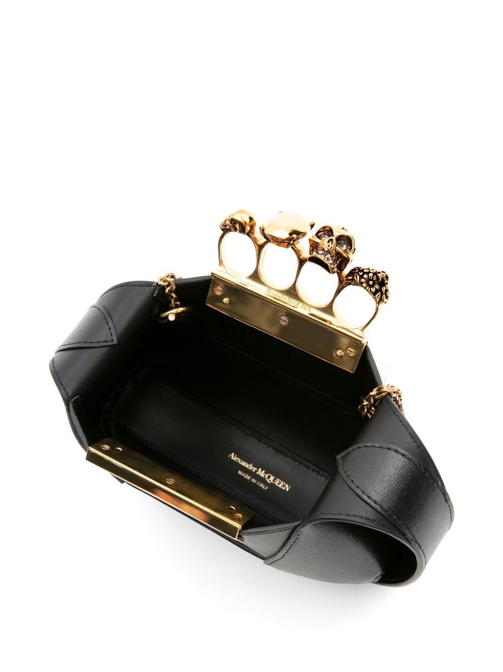 Alexander McQueen Black Leather Shoulder Bag for Women | Luxury Designer Handbag for Work, Travel & Evening Events