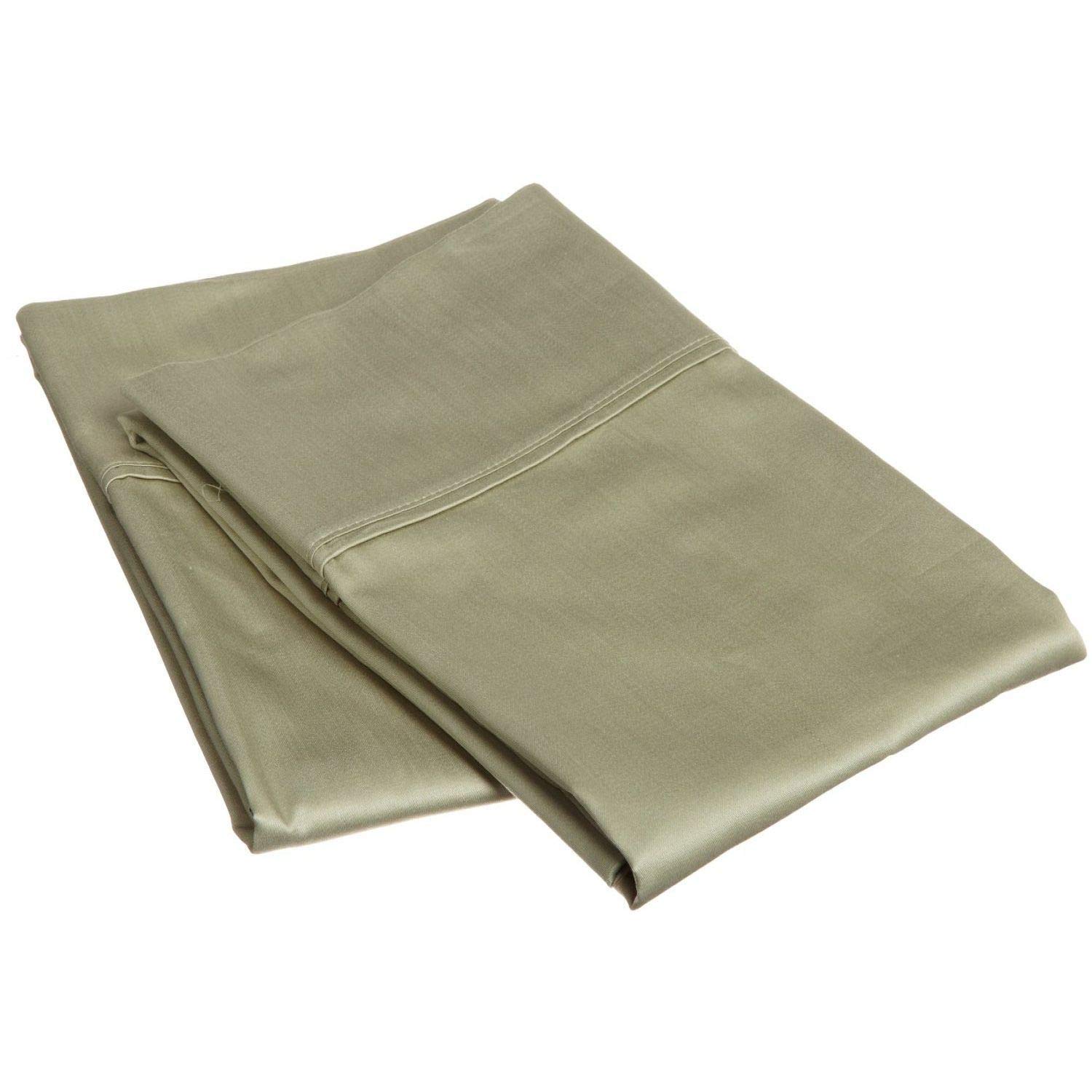 Premium Long Staple Egyptian Cotton Pillowcases - 800 Thread Count Standard Size (20x30 Inches) - Soft & Breathable Bedding Set - Sage Green - for Luxury Hotels, Home Decor, and Gift Giving