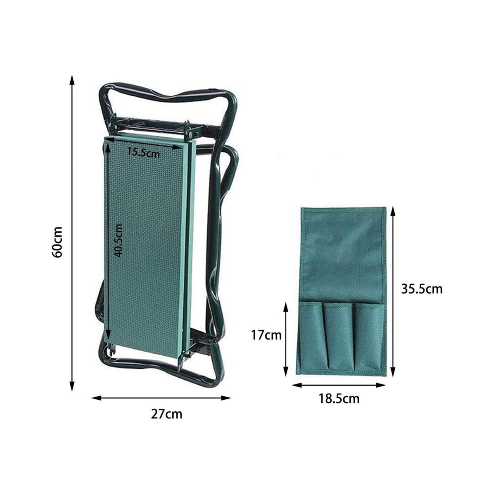 **Foldable Stainless Steel Garden Kneeler Pad & Seat with Cushion - Portable Gardening Stool with Carrying Bag for Outdoor Planting, Weeding, and Landscaping (Color: C)**