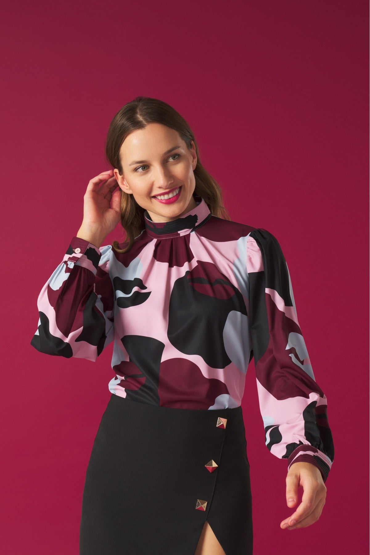 Bardot Off Shoulder Top for Women - Floral Print Pink & Multicolor Blouse - Perfect for Summer, Beach, and Casual Outings