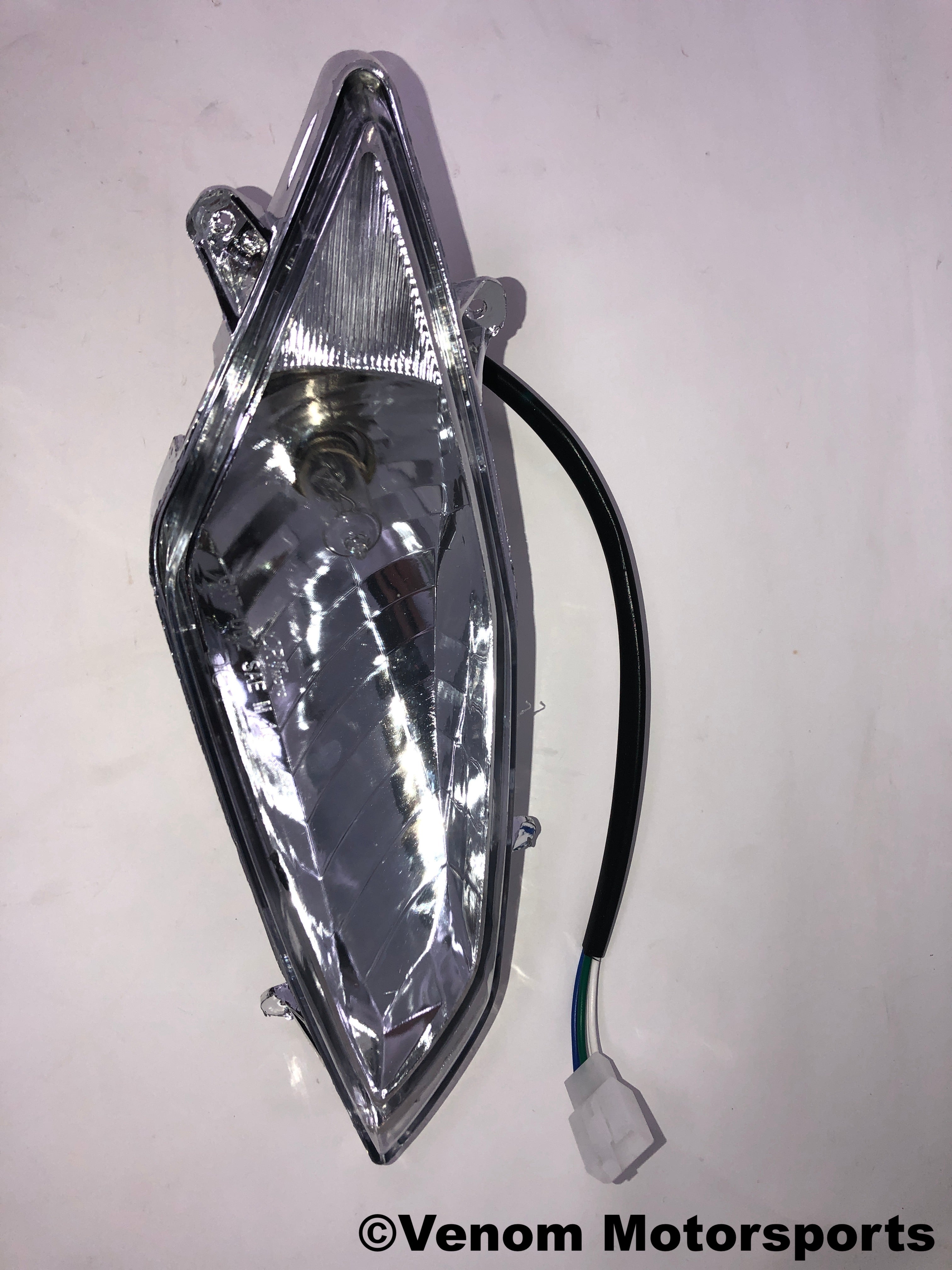 X18 50cc GY6 Scooter Replacement Right Headlight (Part #09010052) - Compatible with Gas-Powered Mopeds & Motorcycles - Perfect for Night Riding & Urban Commuting
